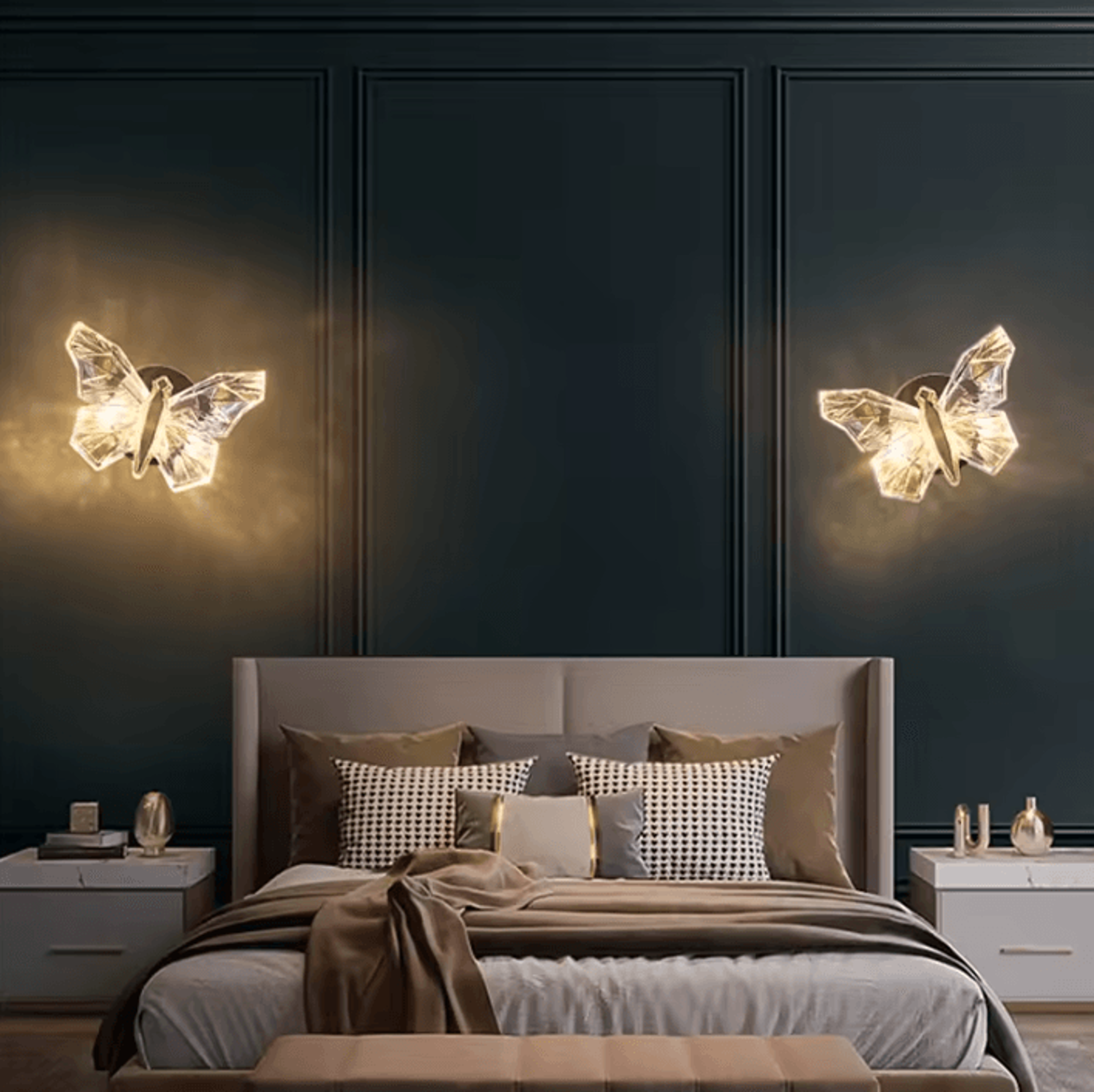 nordic led butterfly wall sconce