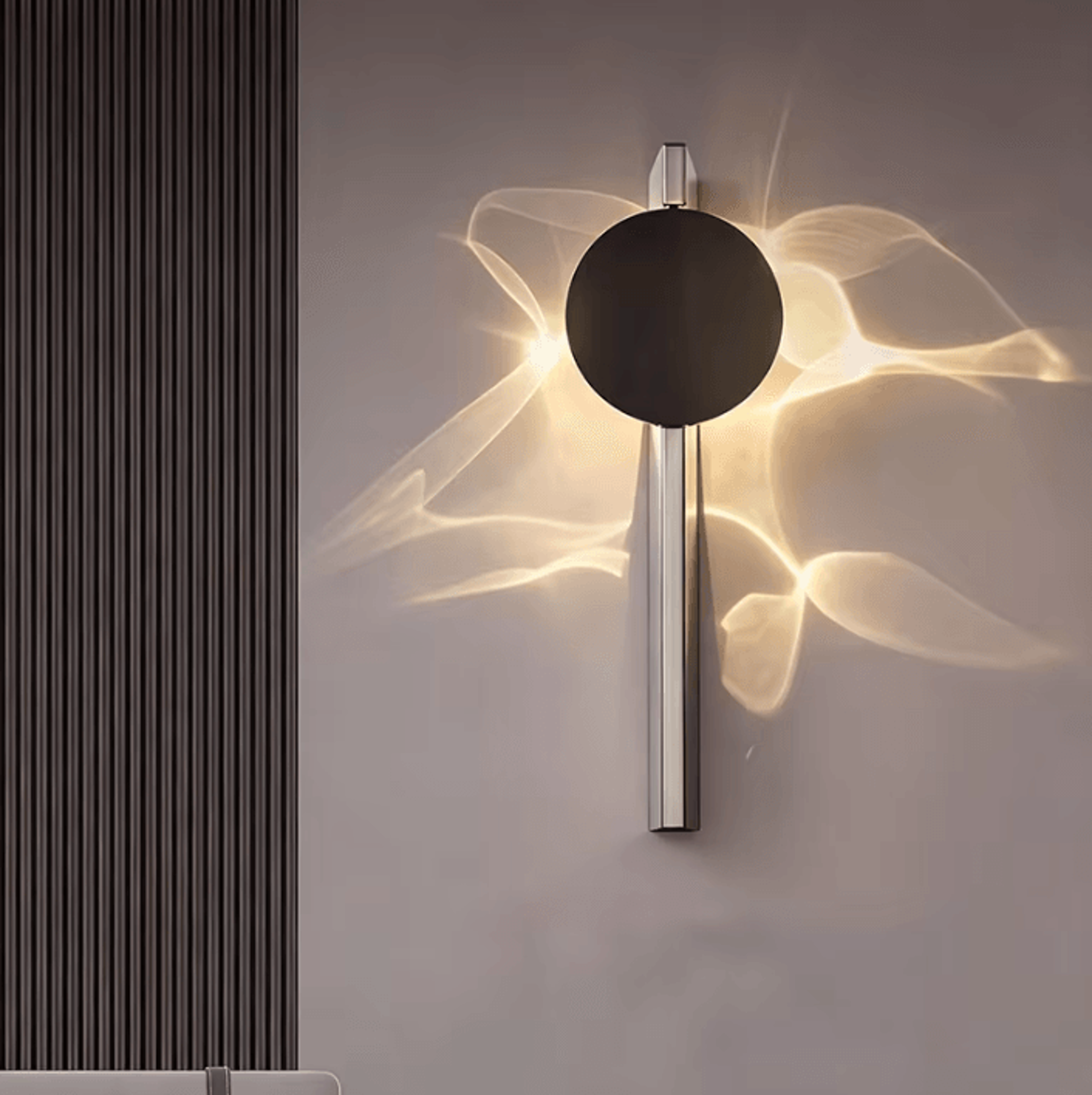 nordic corrugated led artistic wall sconce