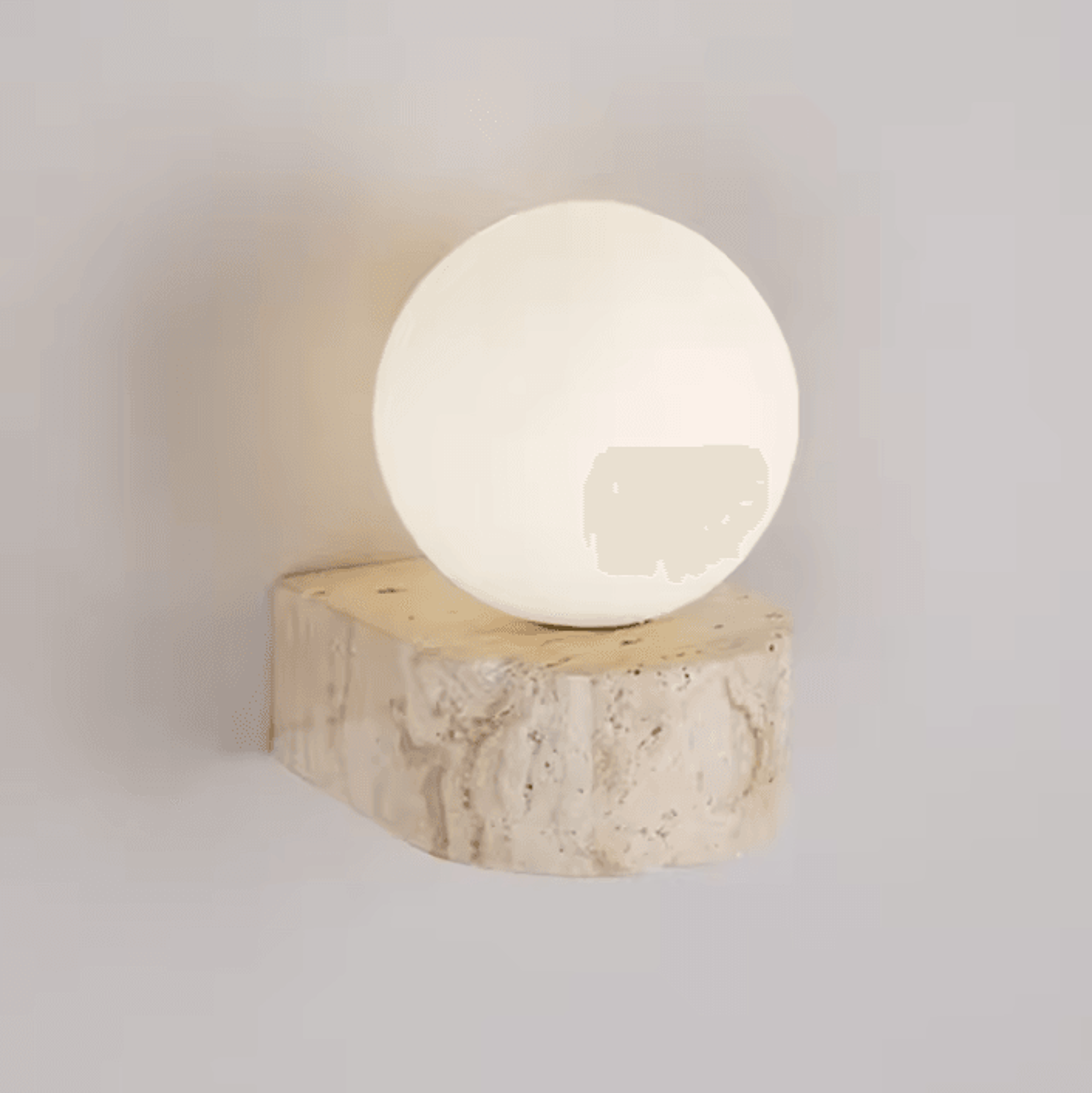 natural stone glass led bedroom wall sconce