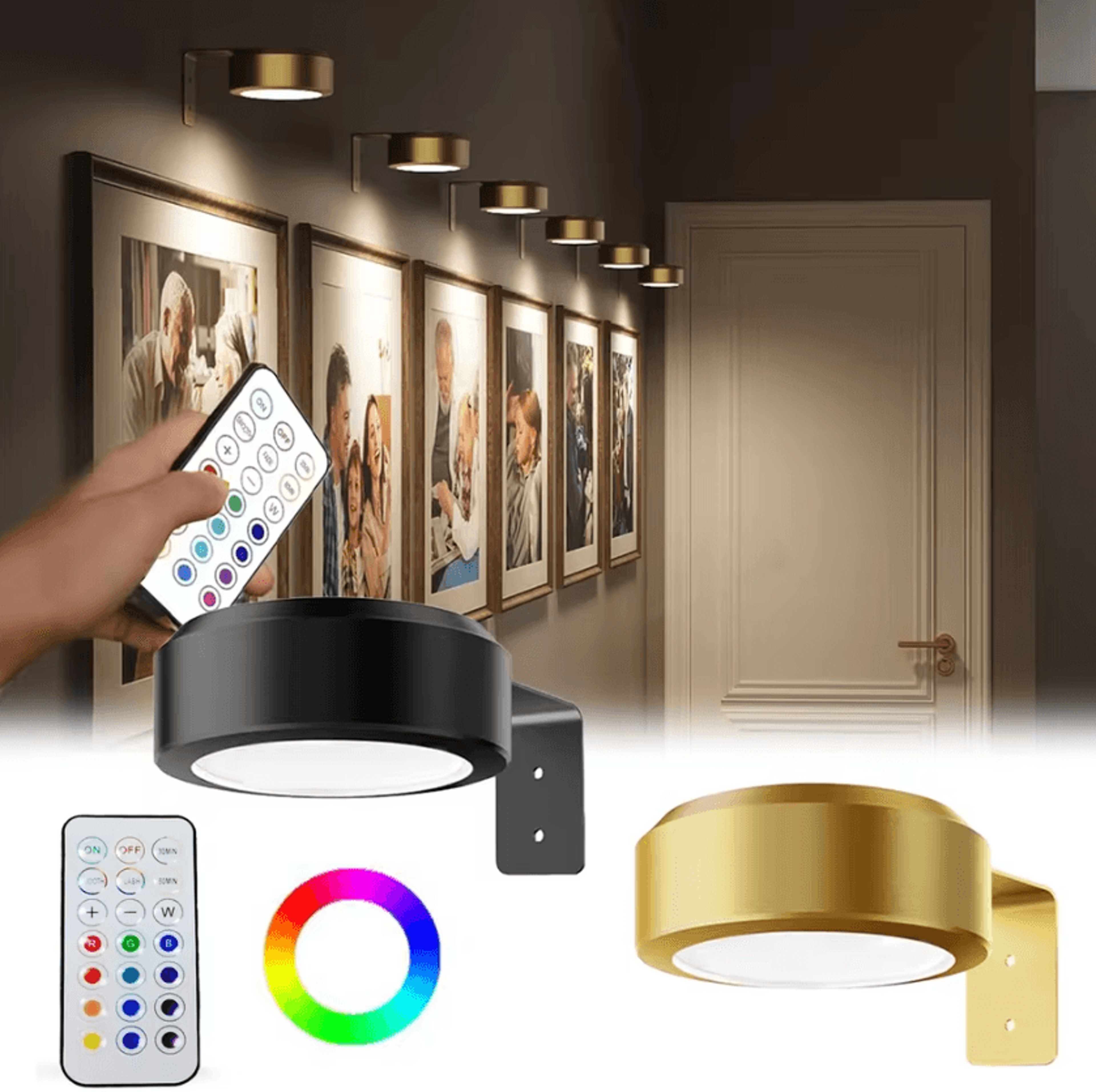 rgbw magnetic dimmable led picture light