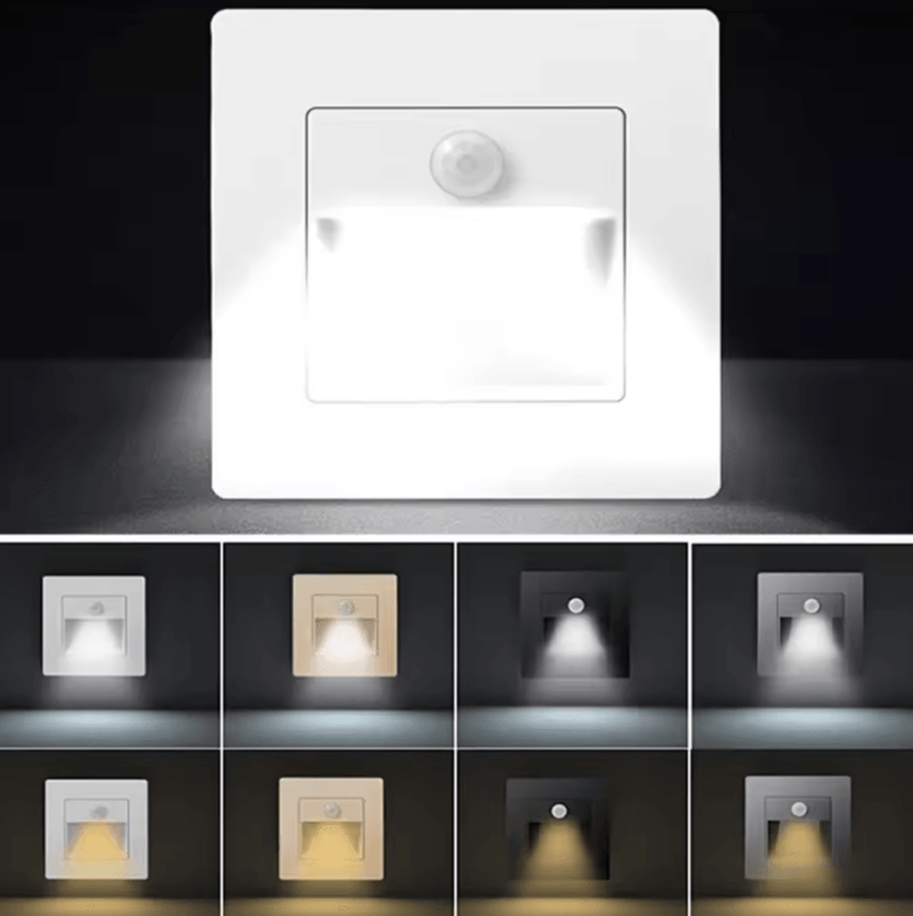 3w infrared motion sensor recessed led step light