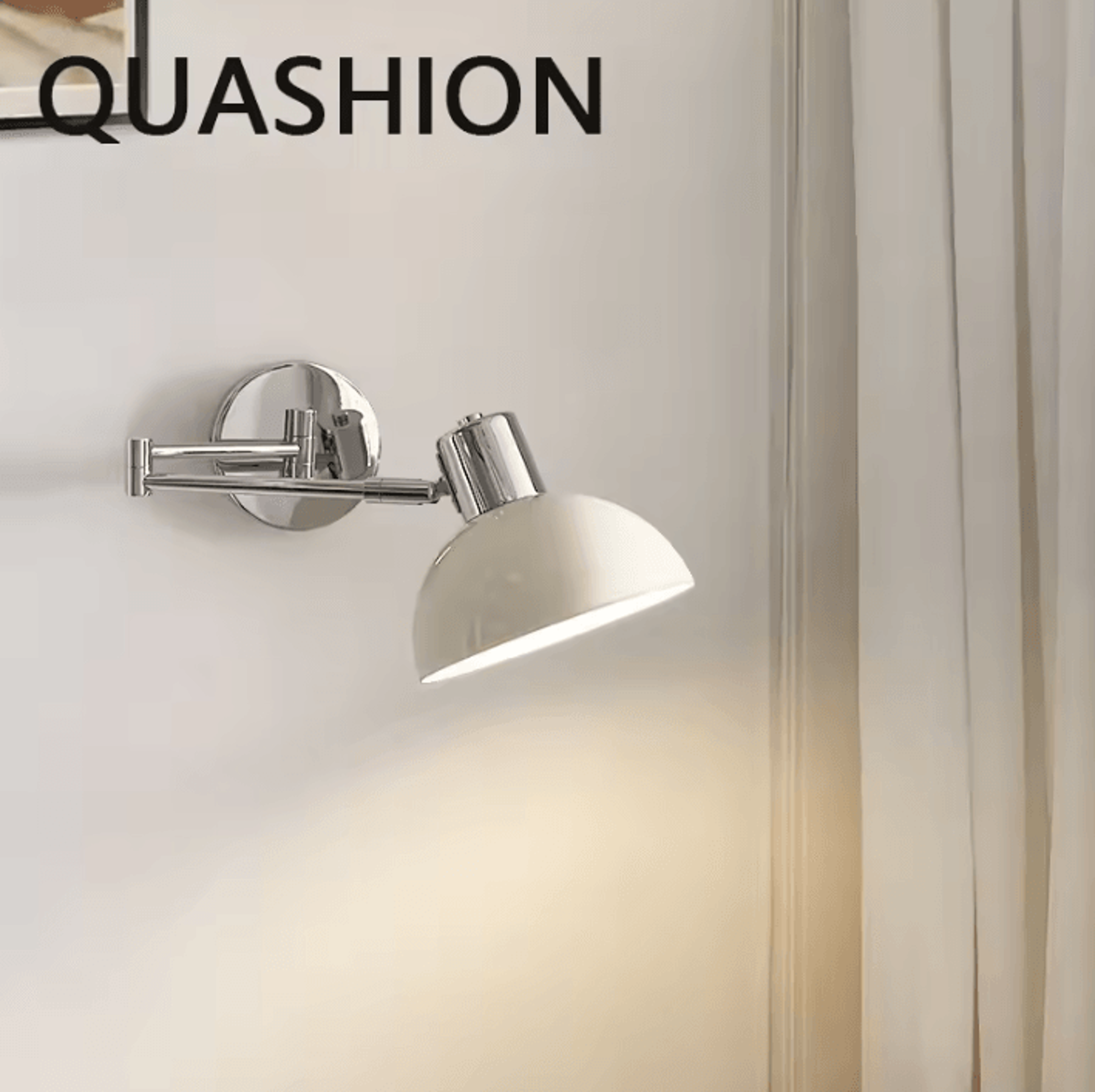 chrome swing arm e27 reading wall sconce