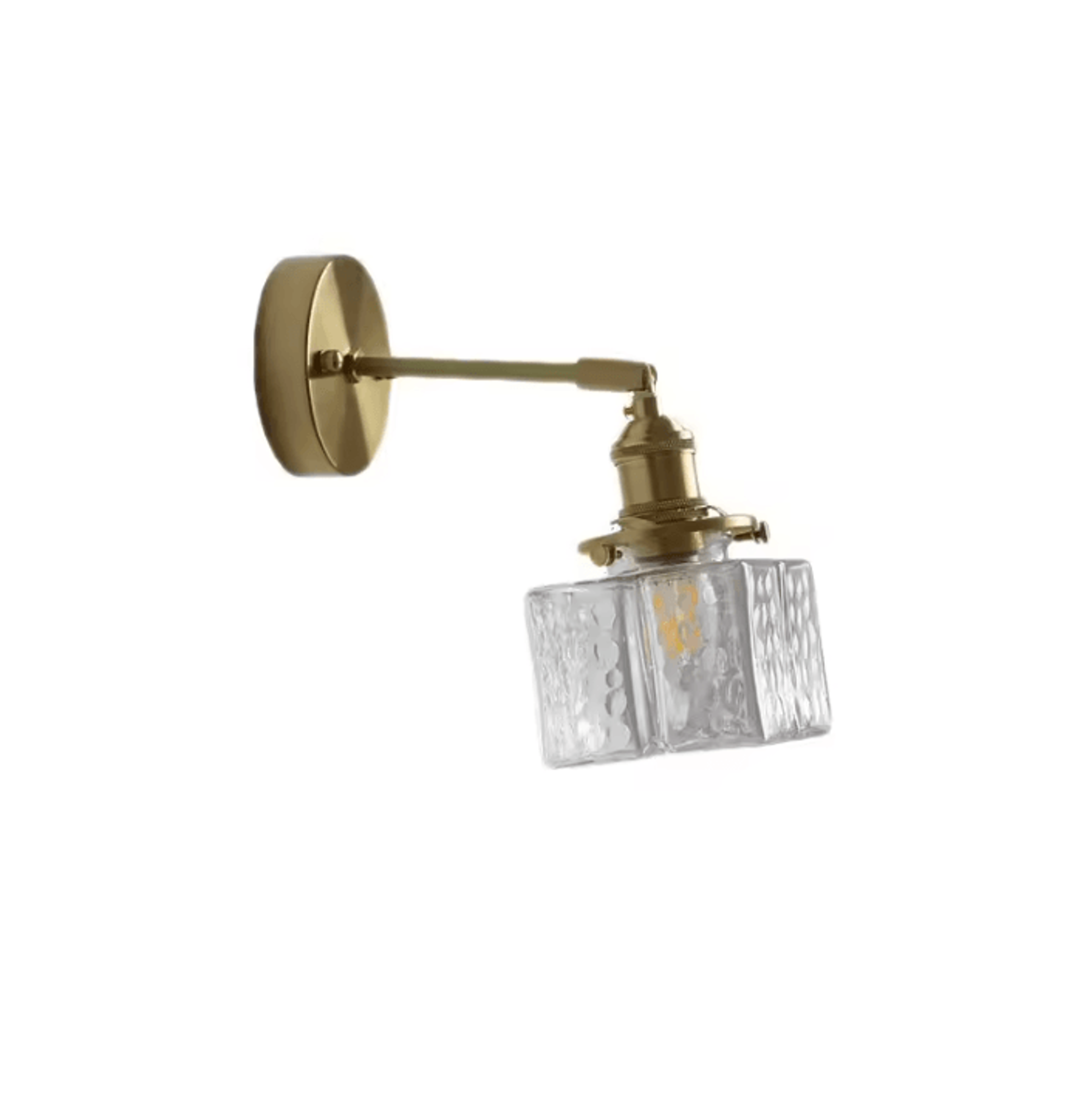 japanese retro brass glass e27 wall sconce