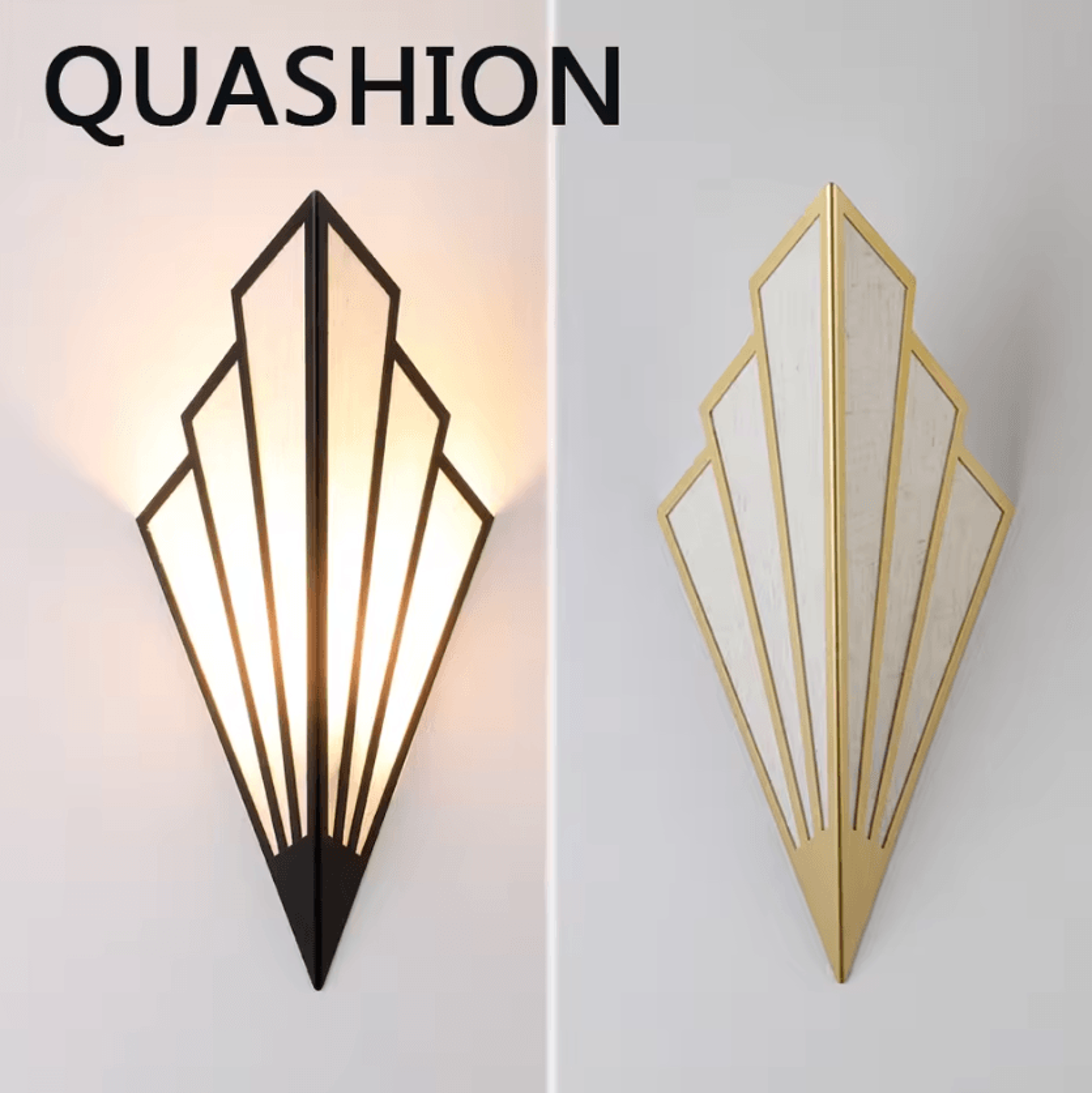 nordic fan shaped led wall sconce