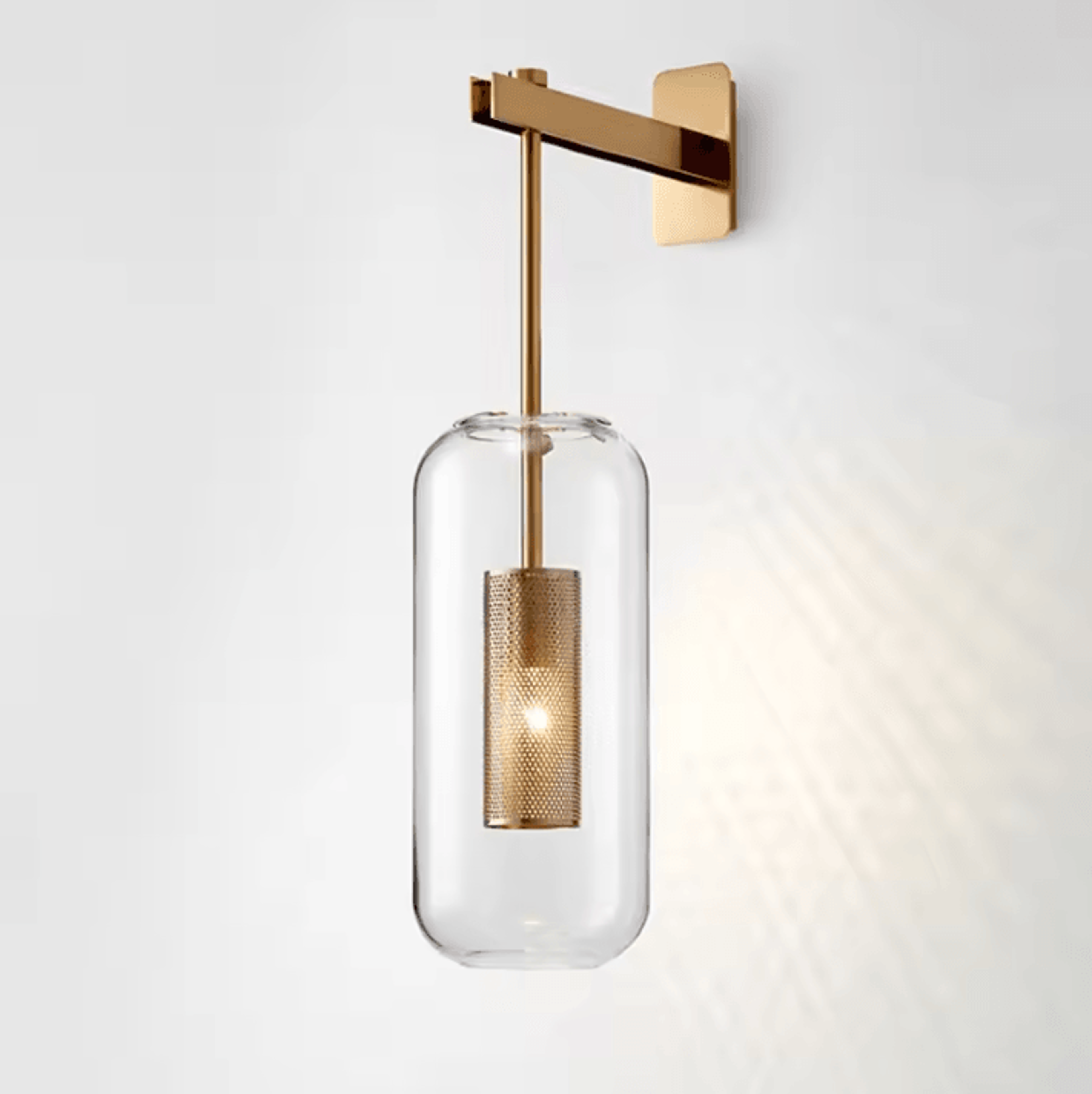 post modern luxury textured nordic wall sconce