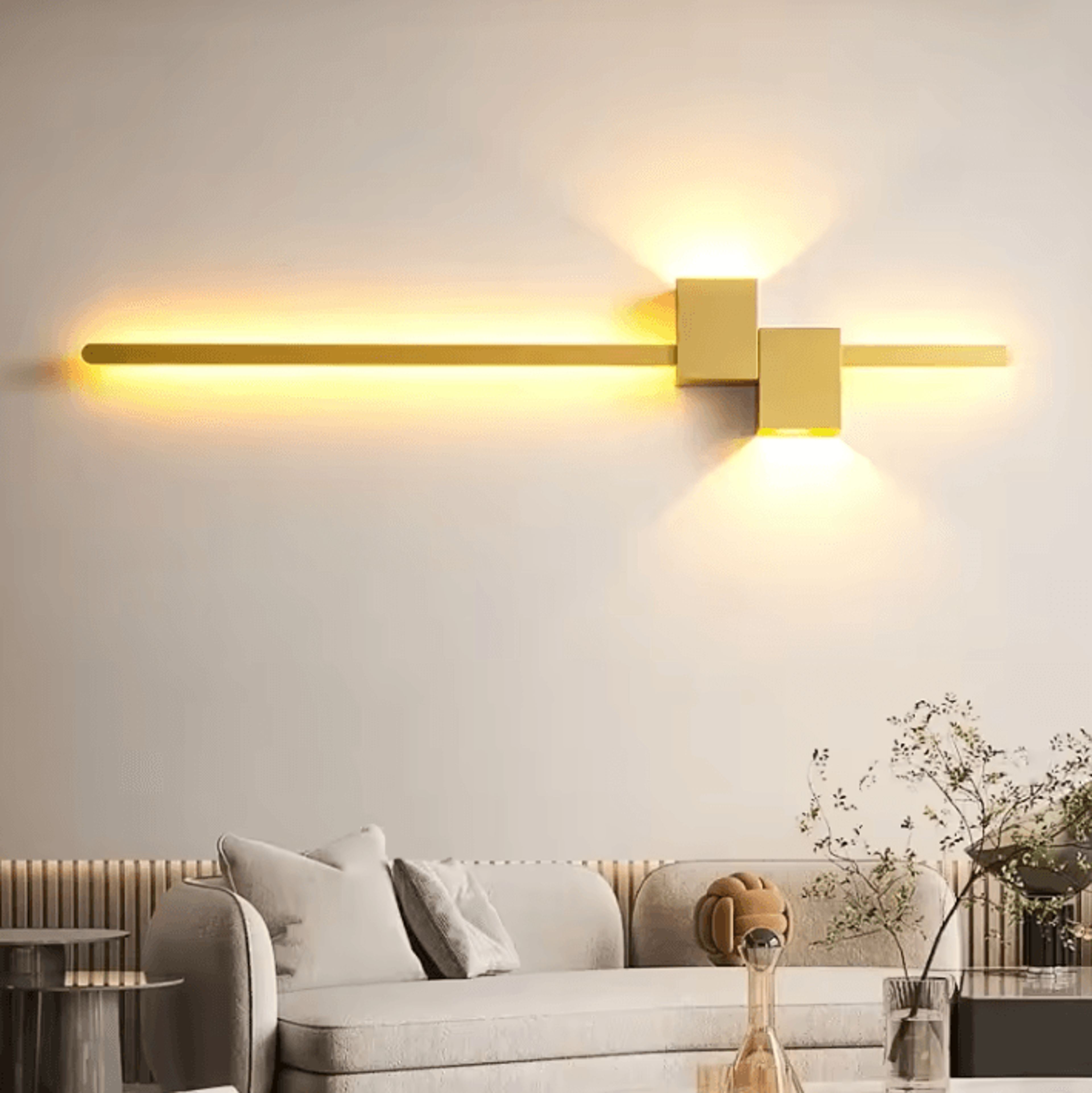 modern black gold led wall sconce