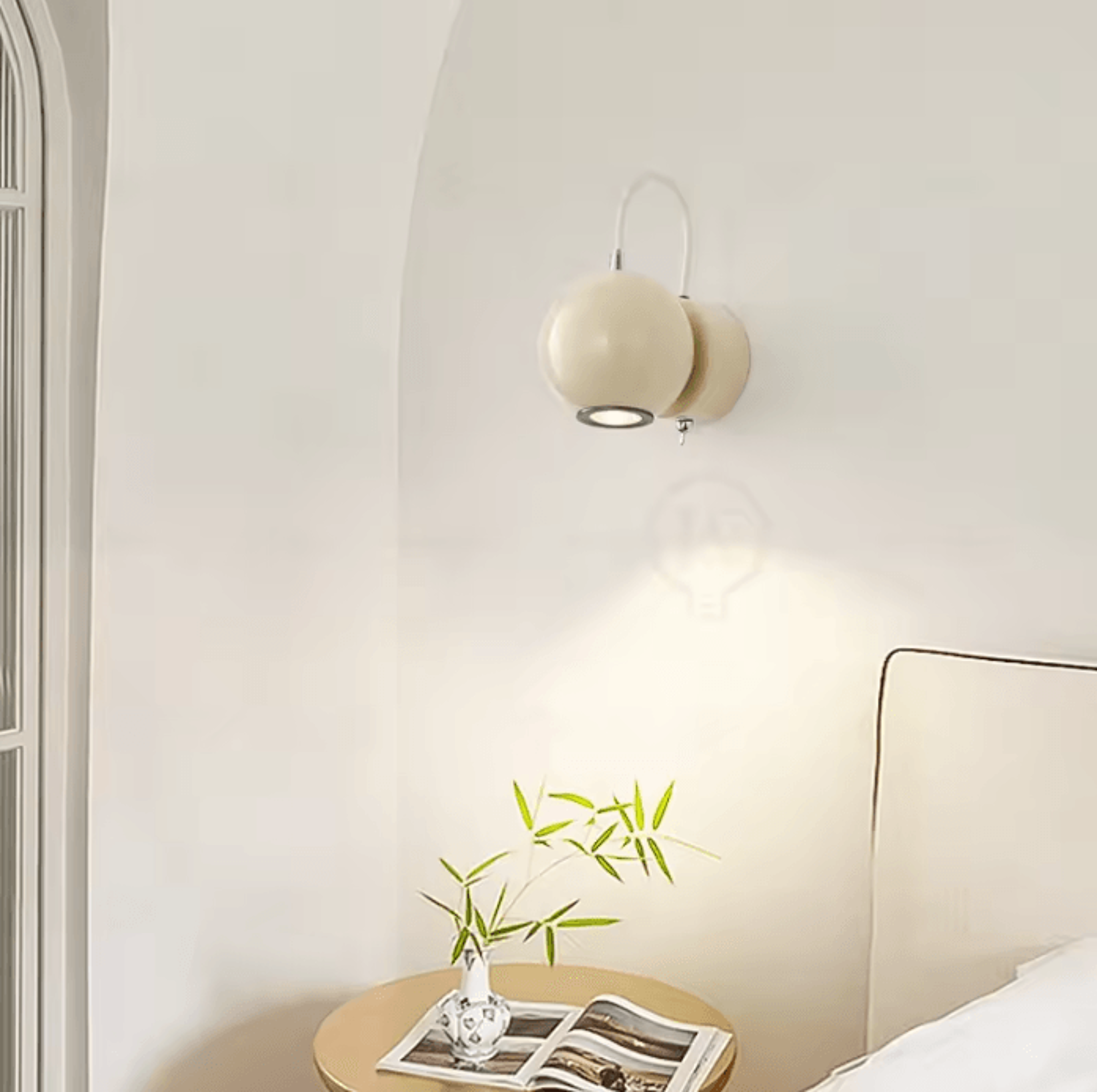 luxury adjustable bedside reading wall lamp
