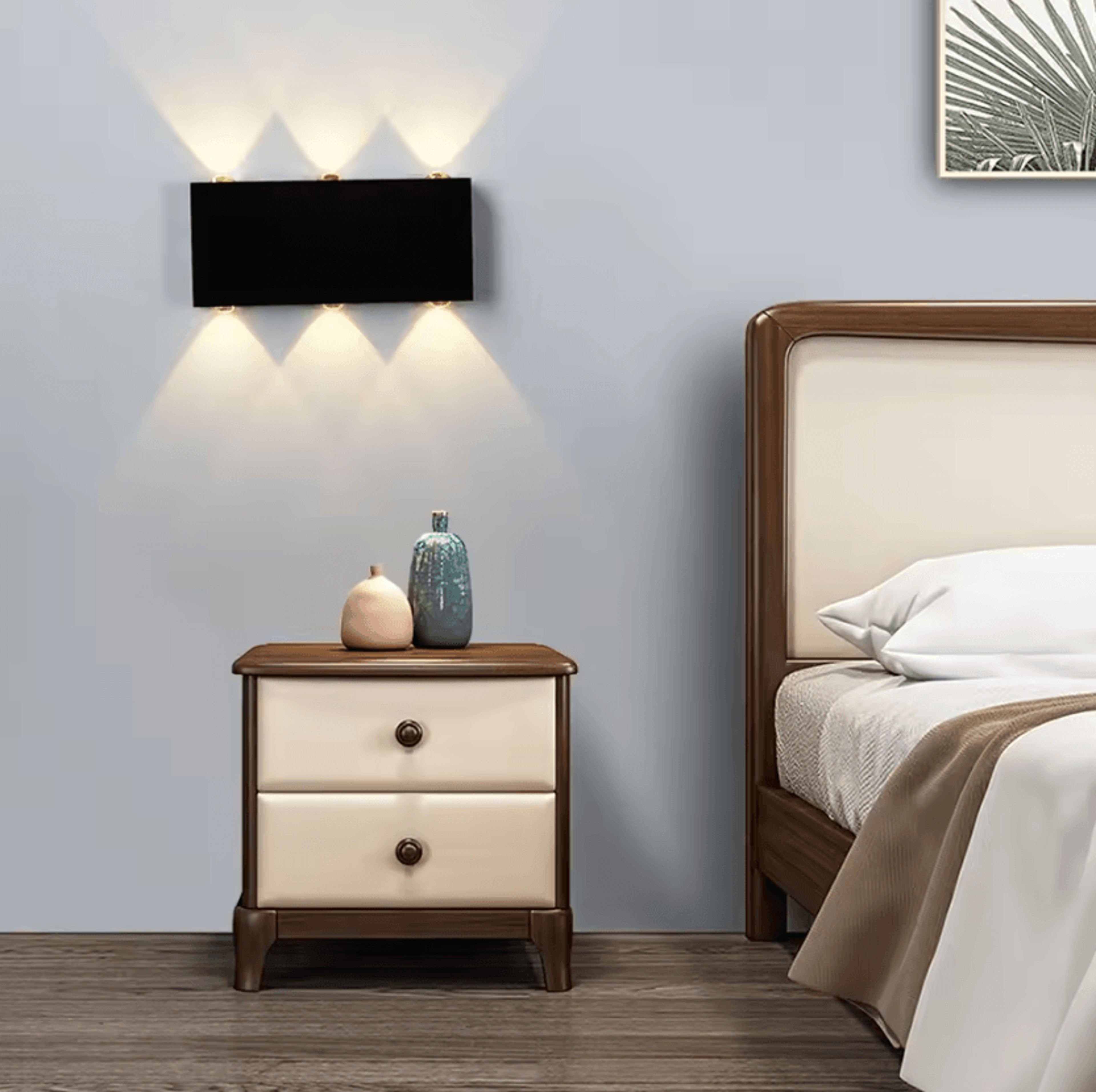 modern square aluminum led up down wall light