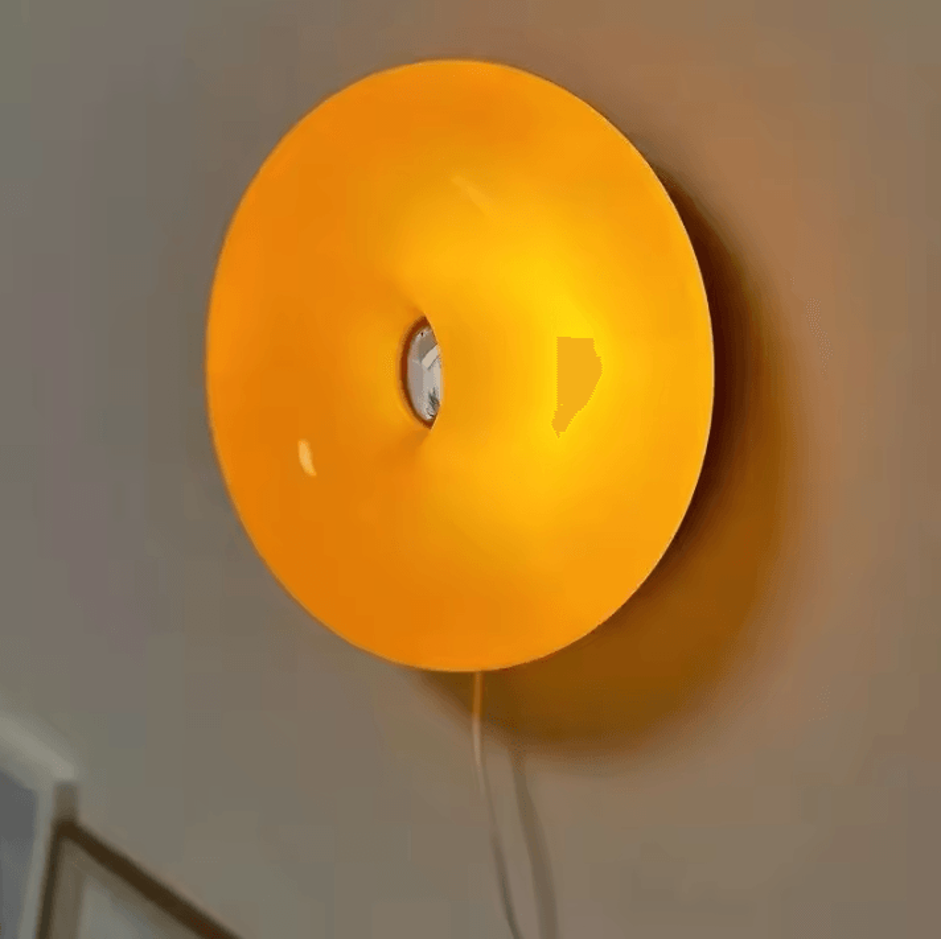 orange donut glass led wall lamp