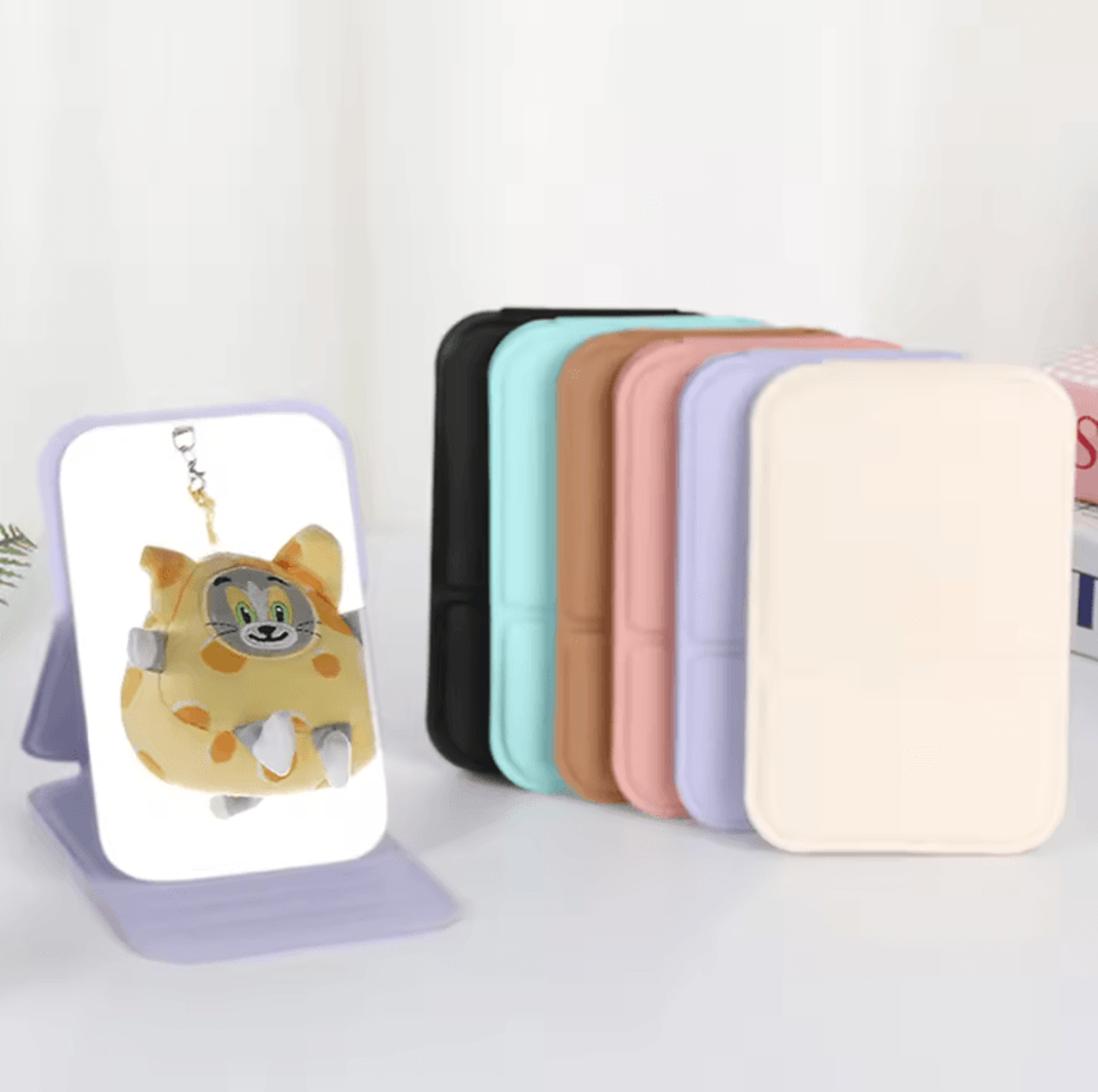 personalized folding desktop makeup mirror