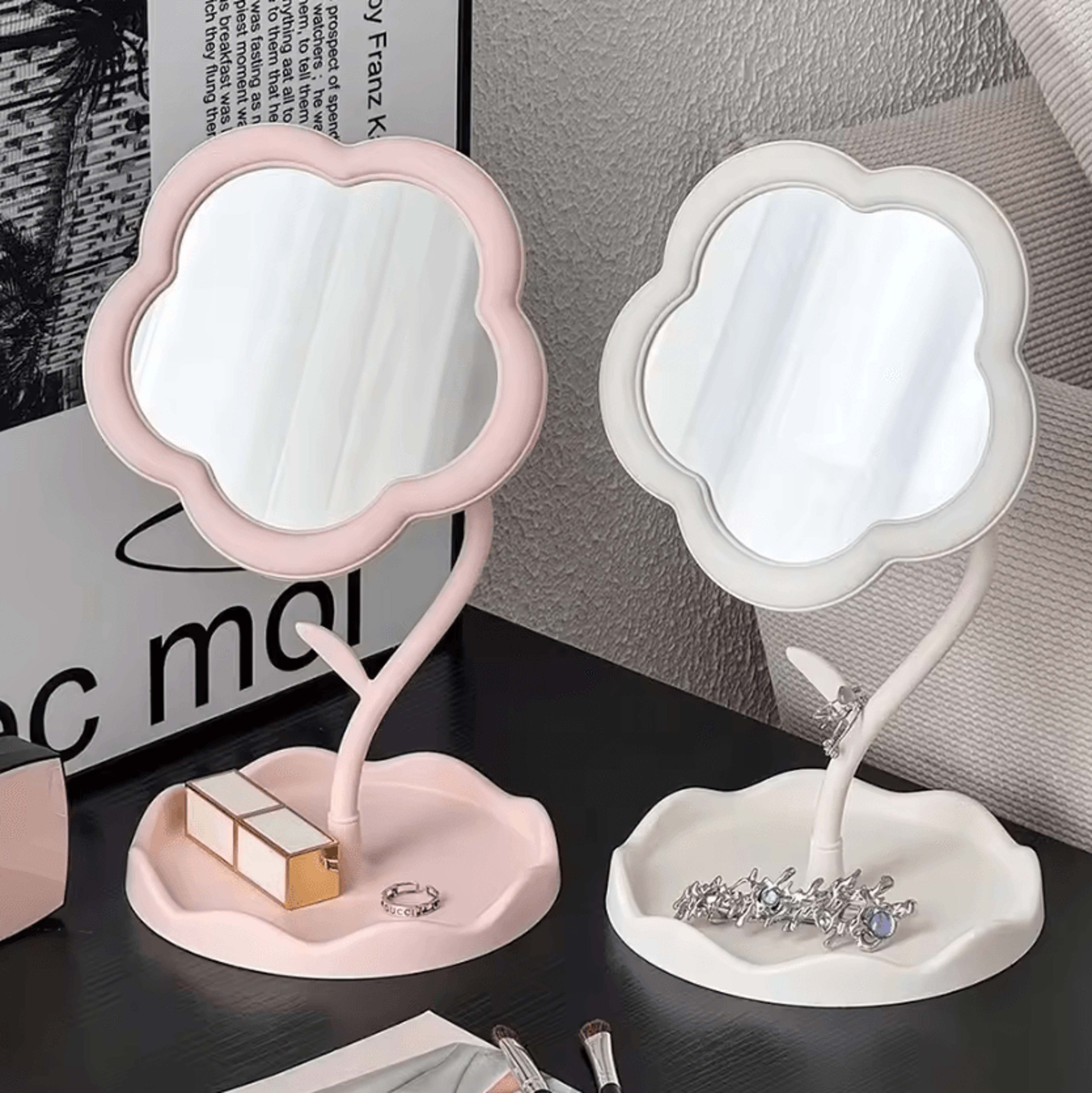 cute sunflower detachable makeup mirror