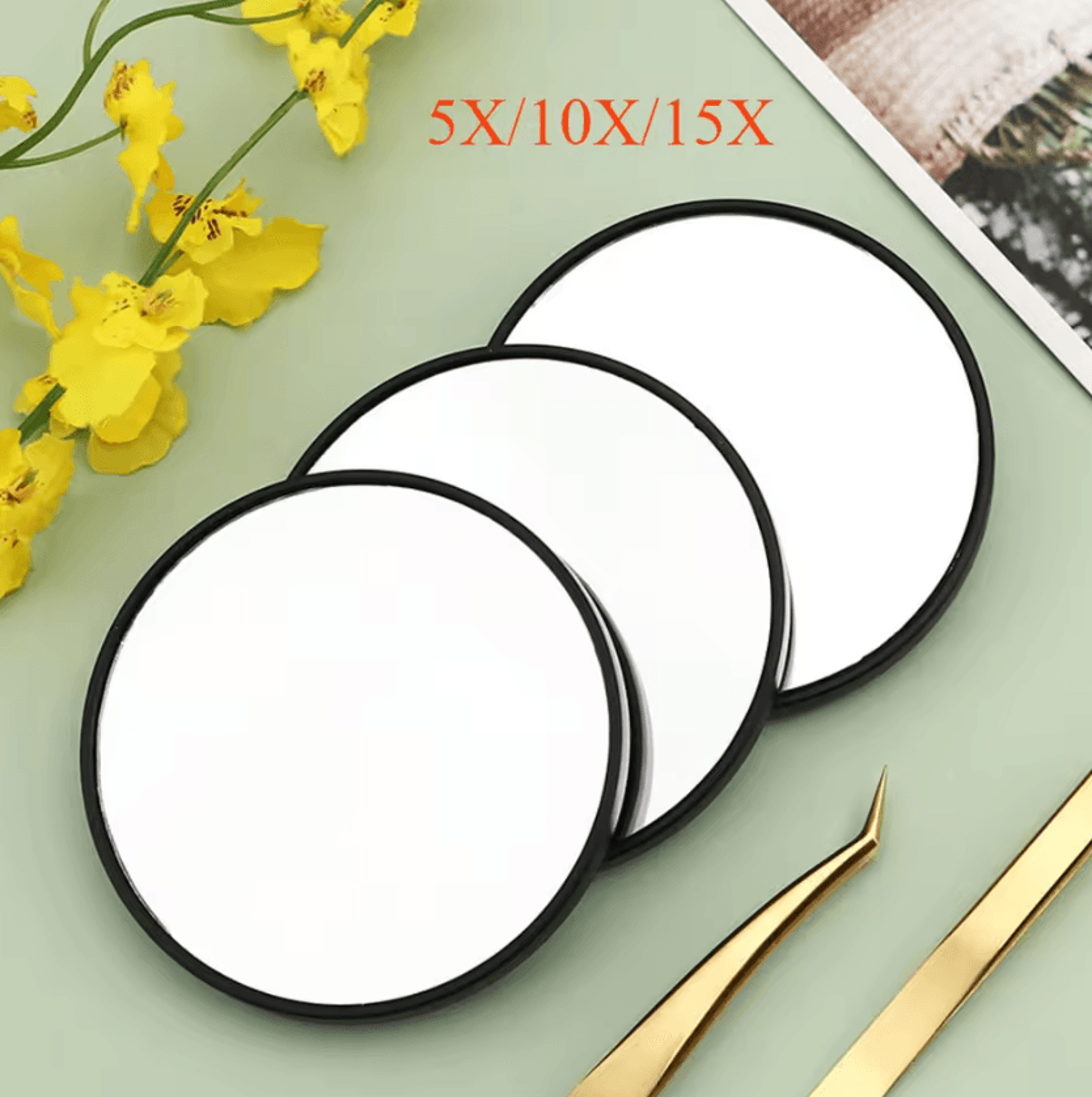 5x 10x 15x suction cup magnifying makeup mirror
