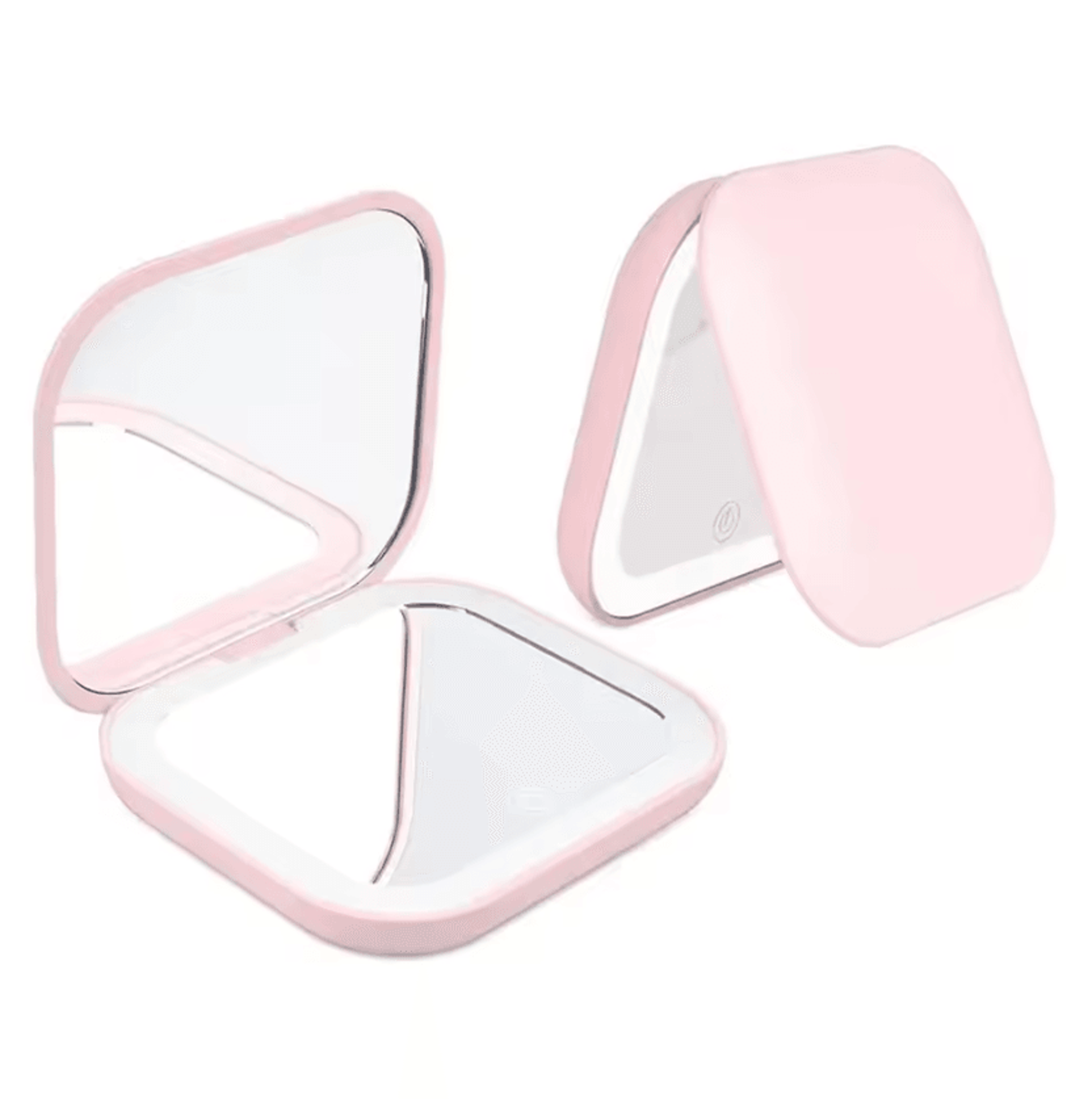 2x magnifying led compact travel makeup mirror