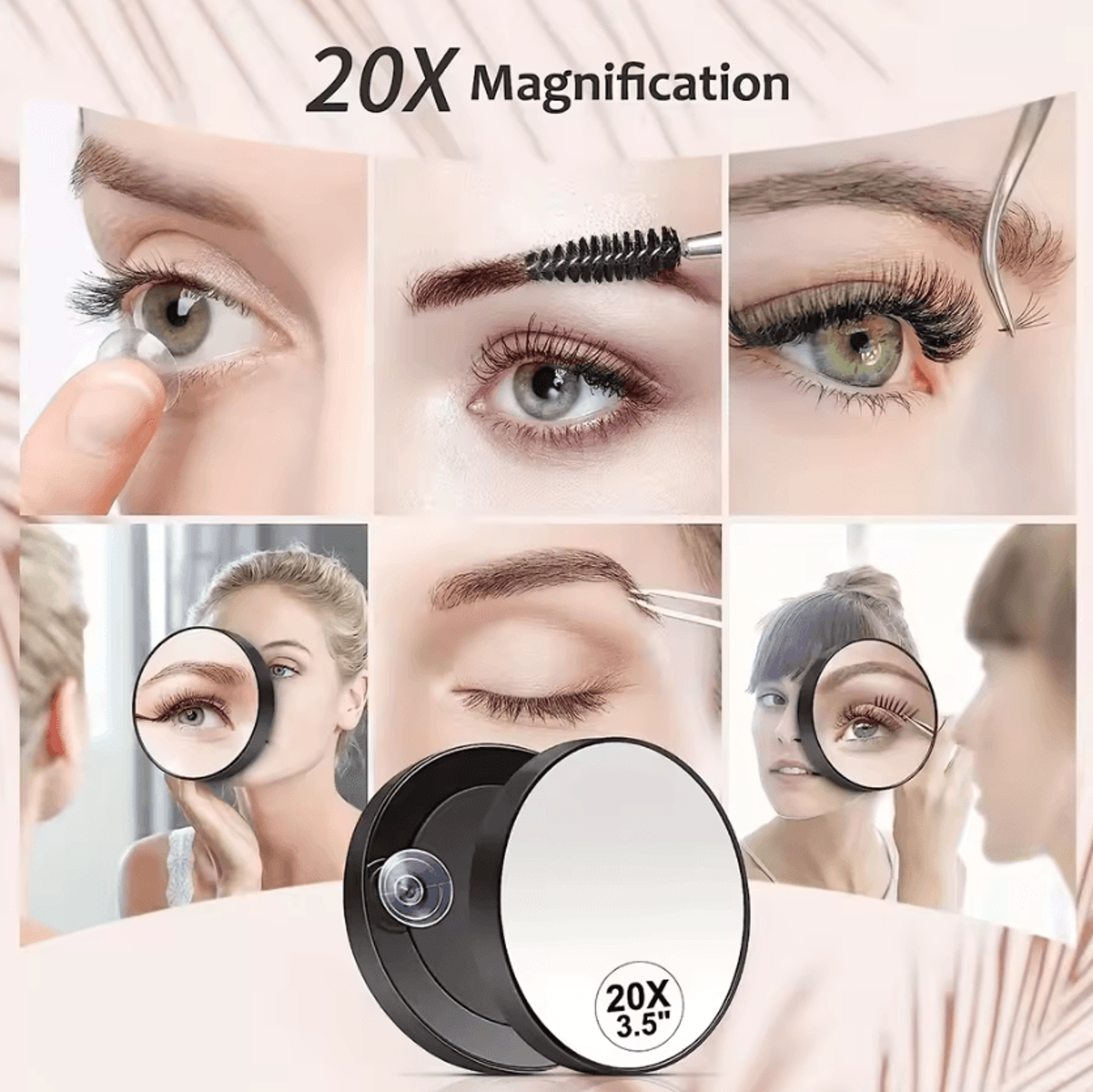 10x 20x 30x suction cup magnifying makeup mirrors