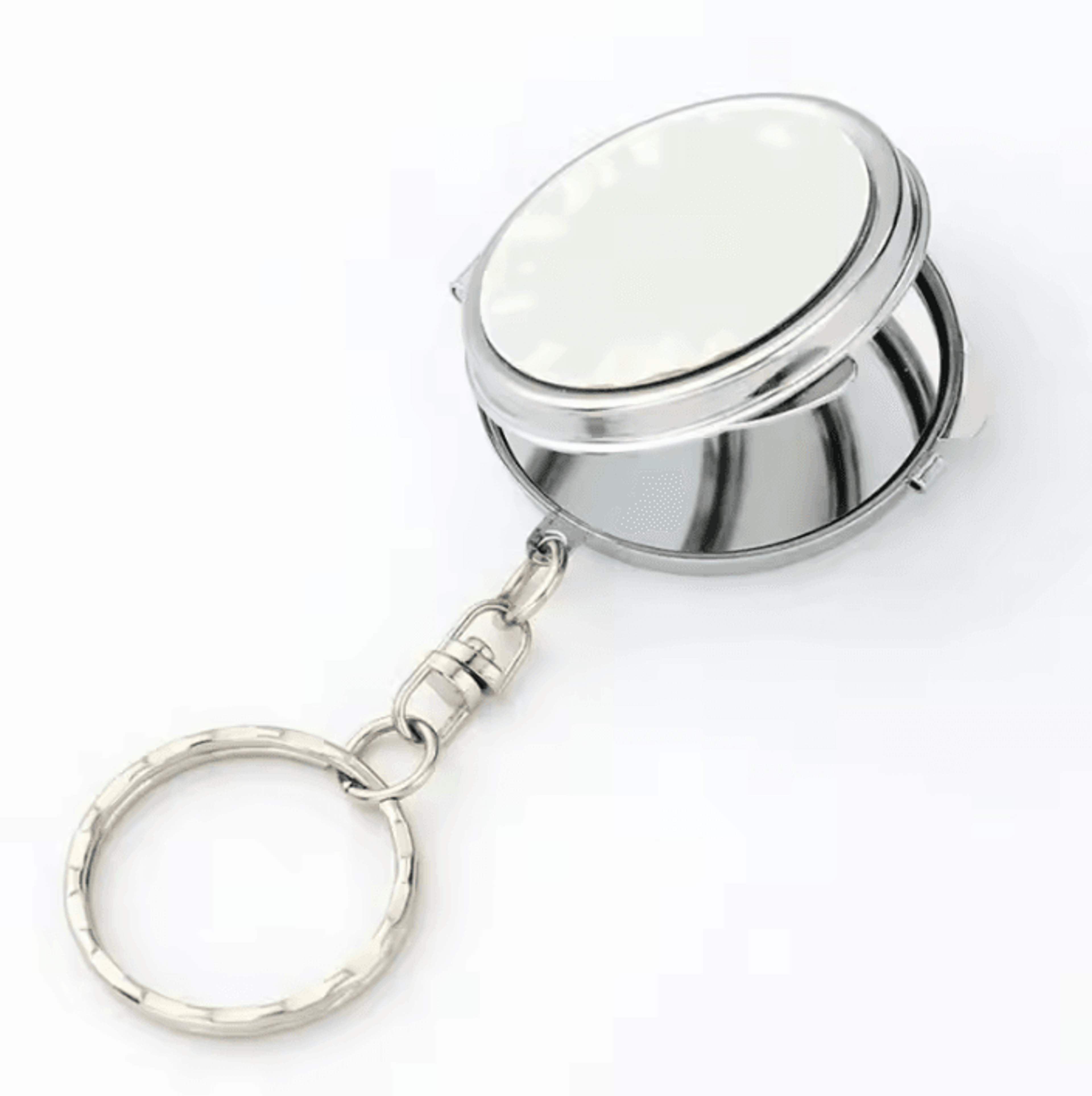 mini double sided keychain makeup mirror