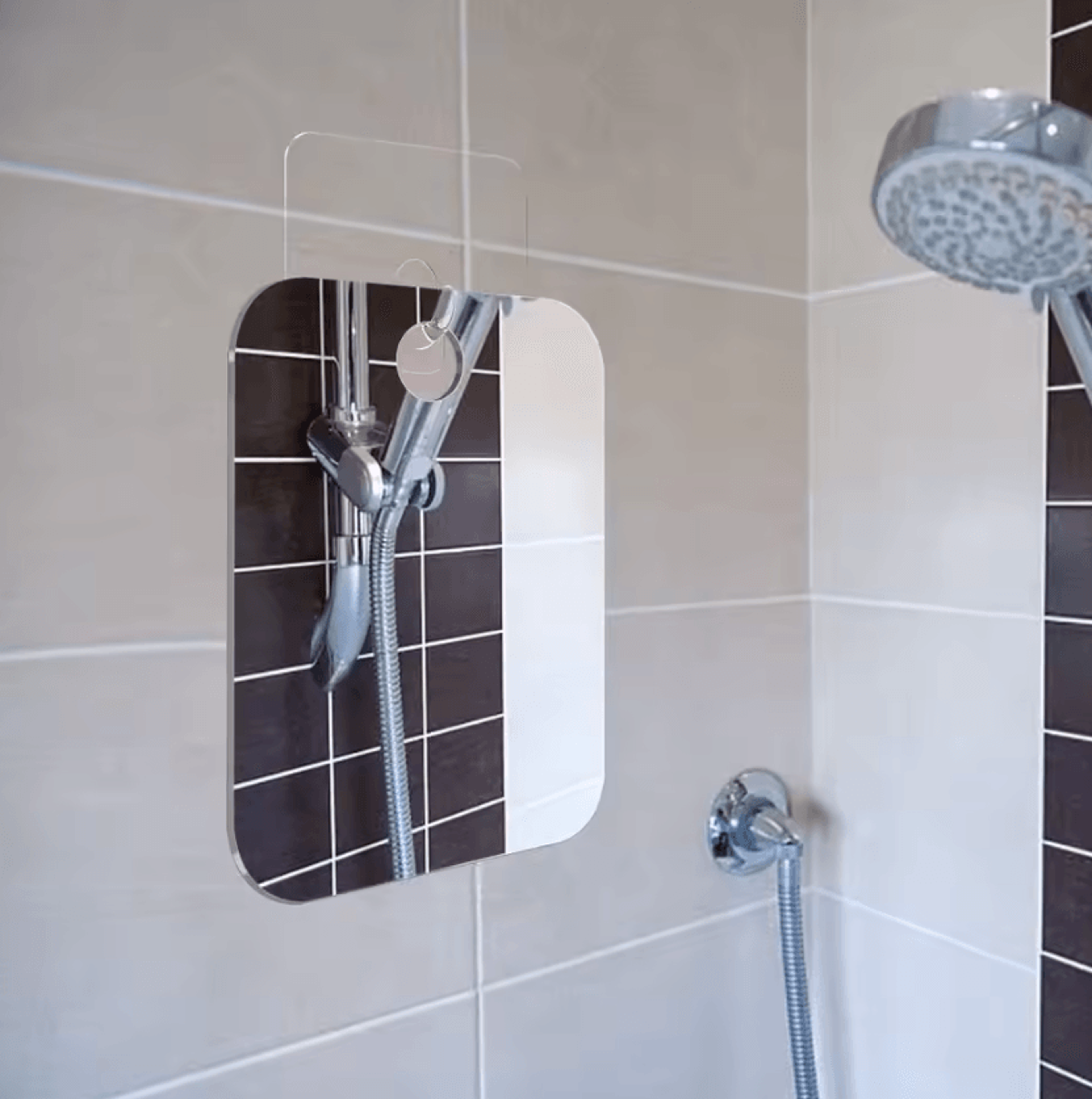 fogless shatterproof shower mirror for shaving and travel