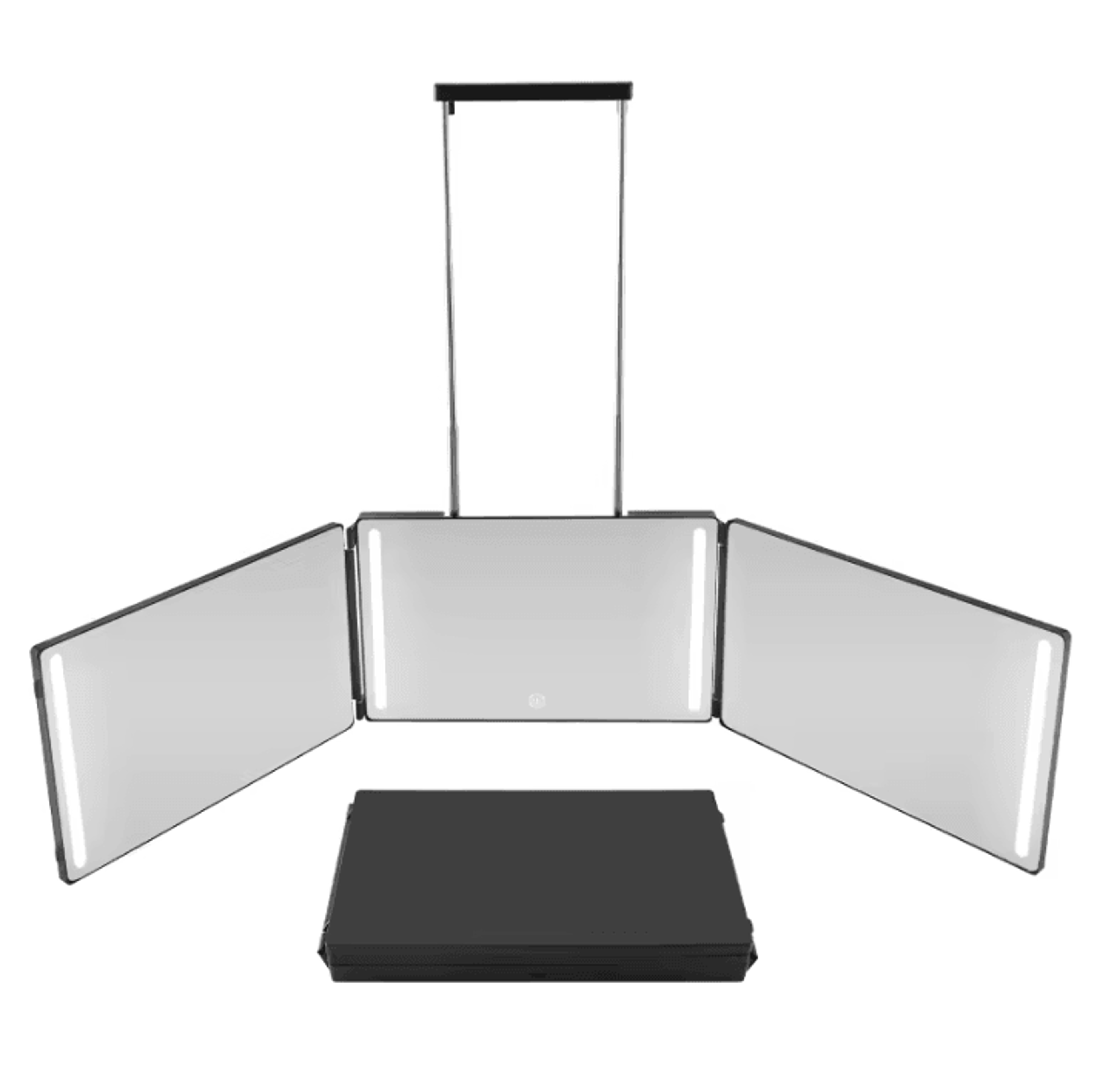 led 3 way hair cutting mirror for 360 degree self grooming