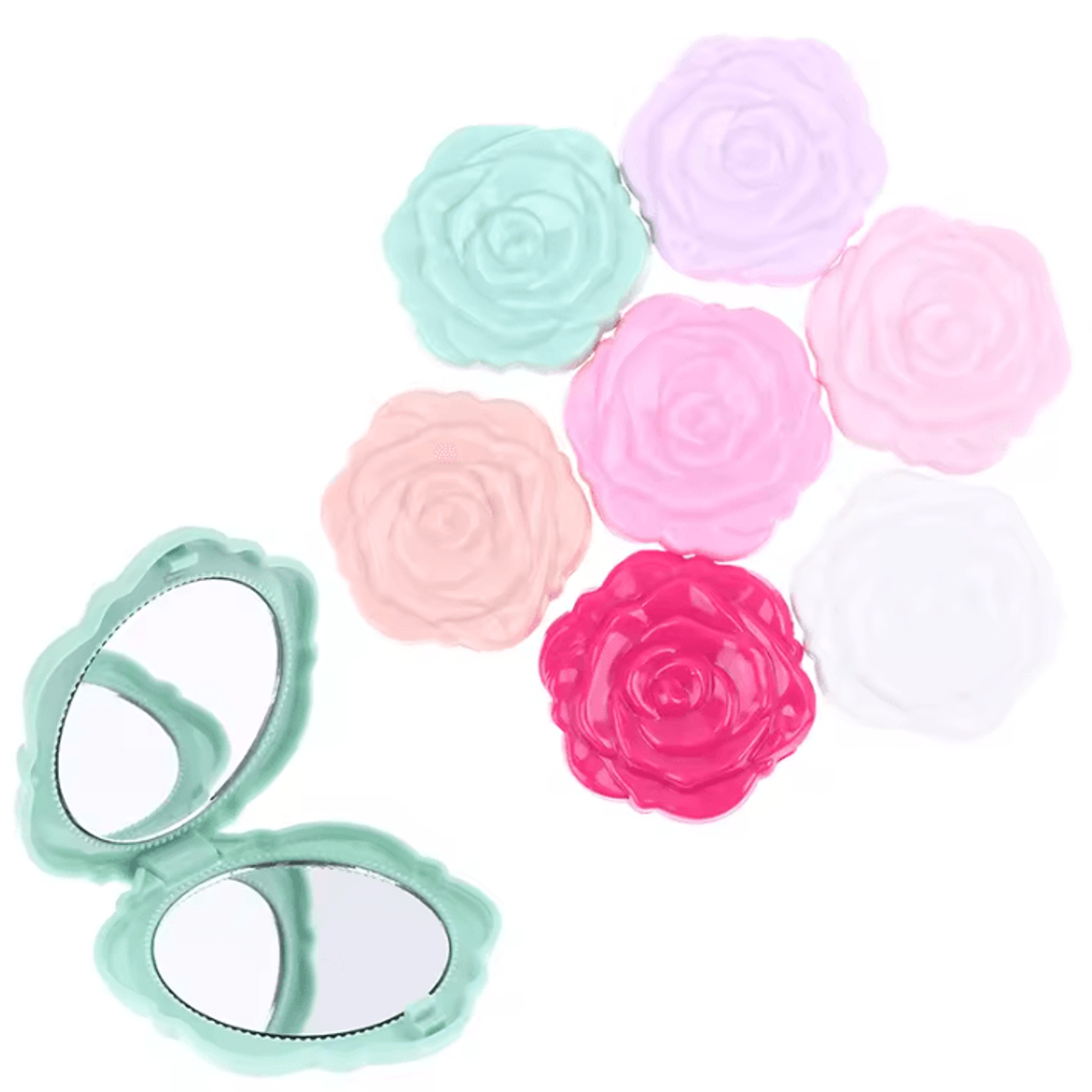vintage rose double sided mini pocket makeup mirror
