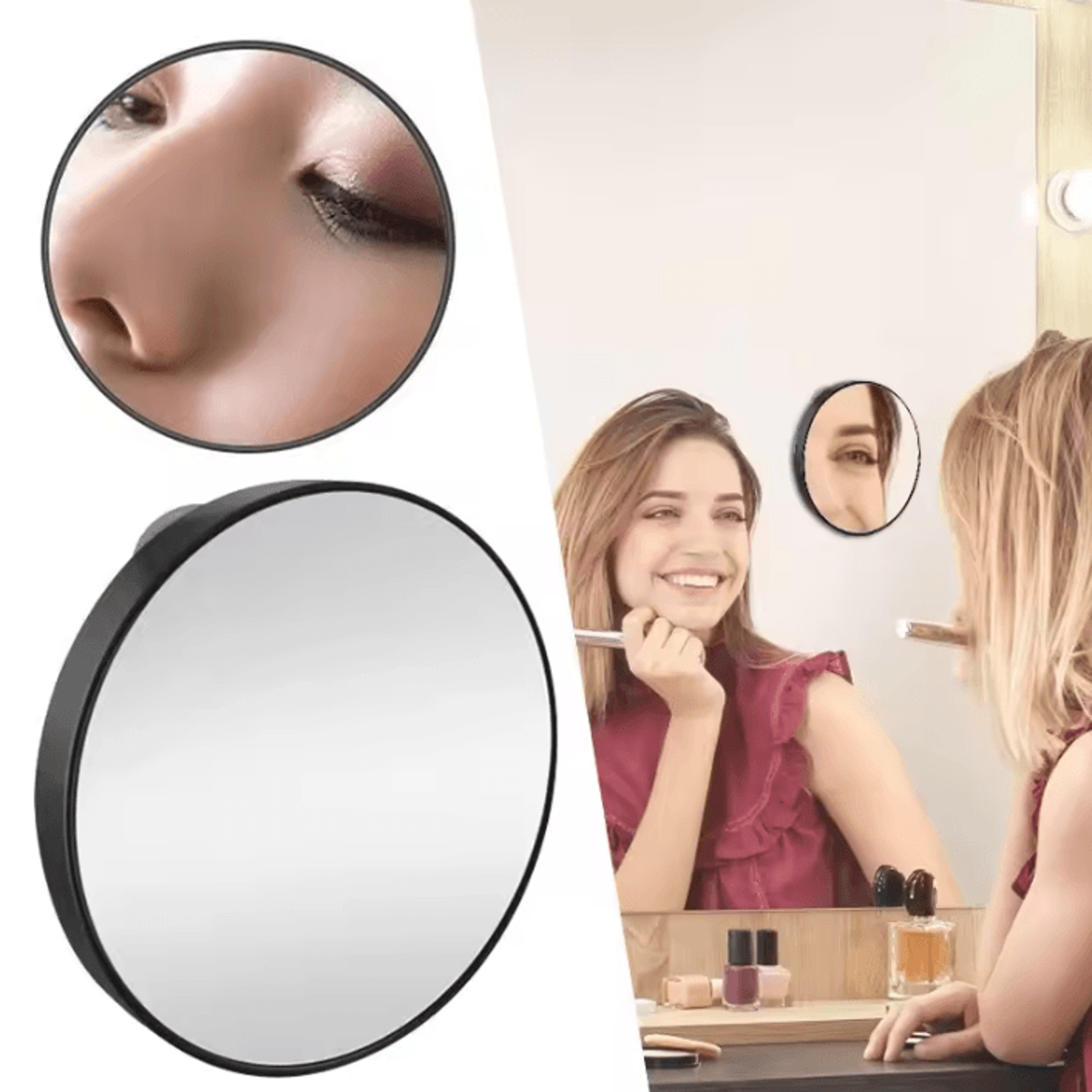 10x magnifying suction cup makeup mirror
