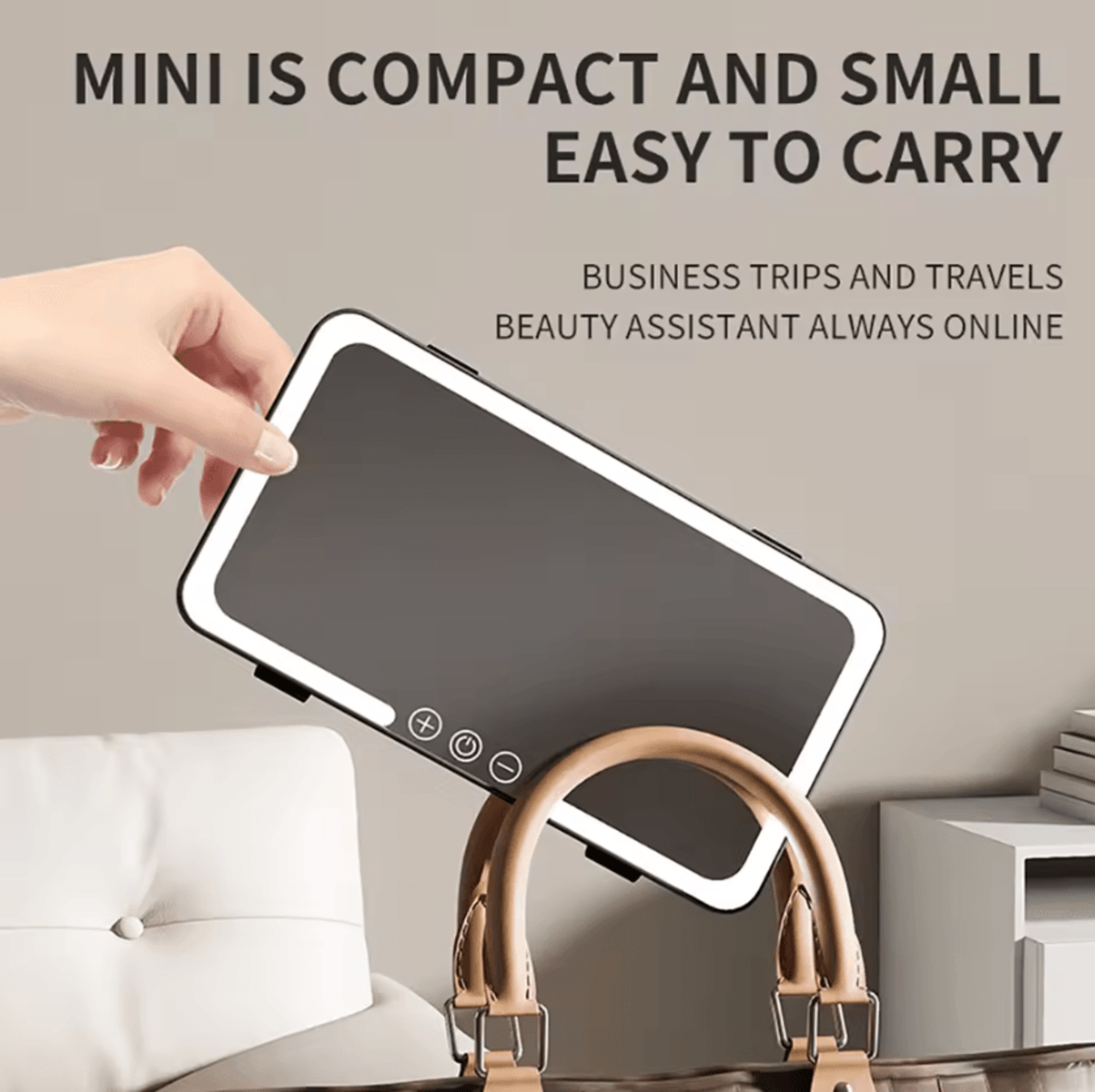 dimmable led car sun visor makeup mirror with 3 light modes