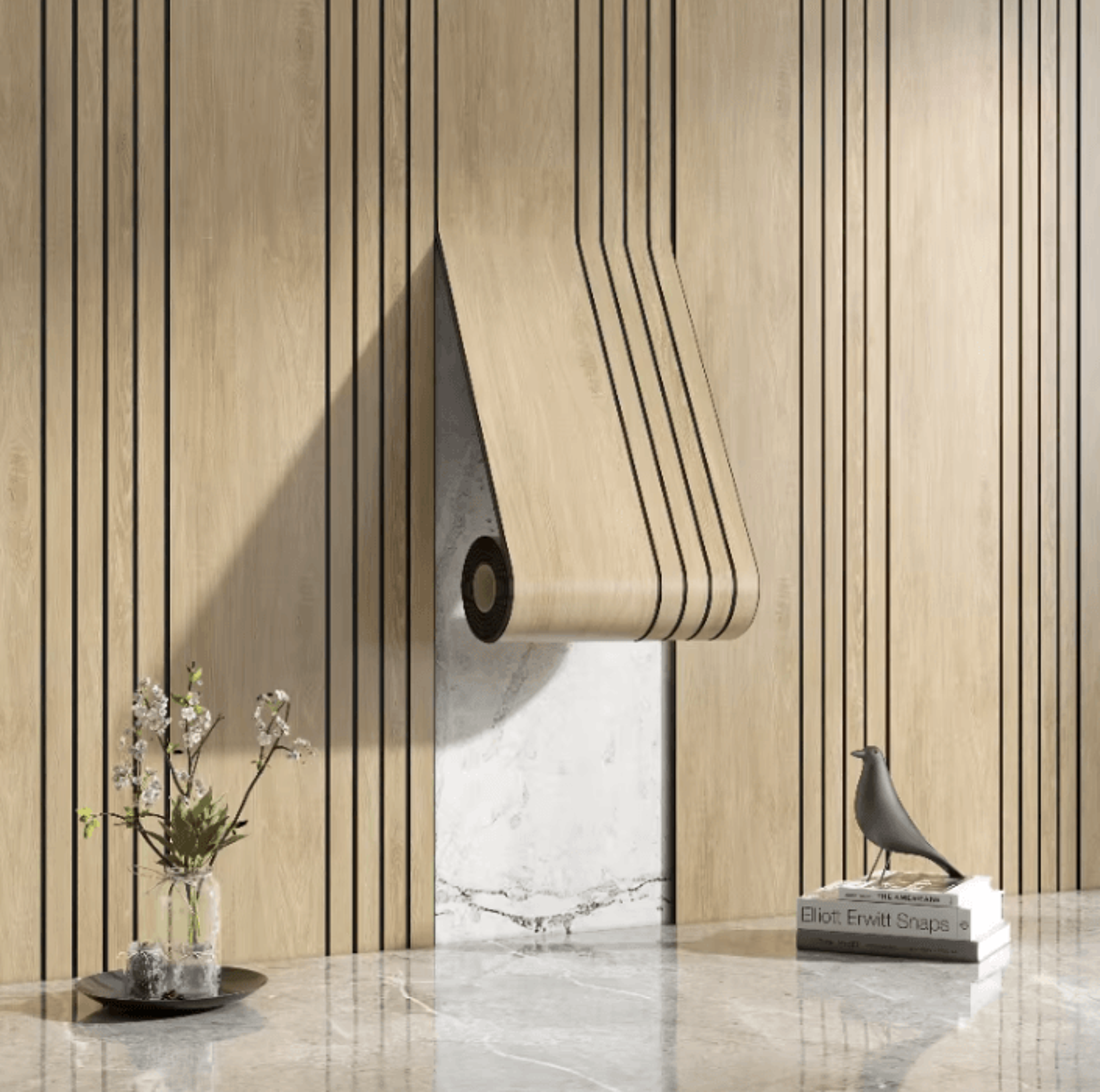 3d wood slat peel and stick wall panels