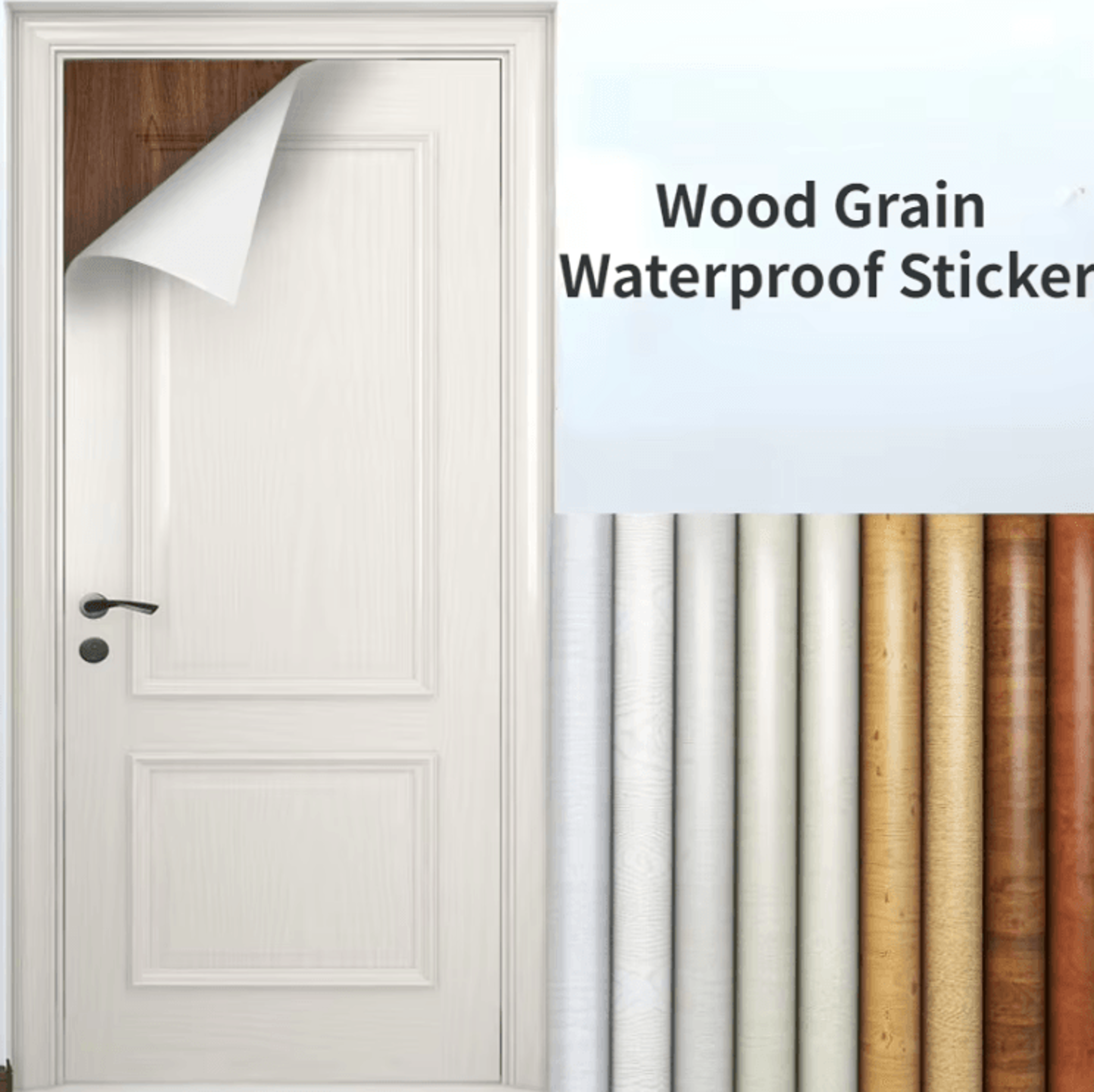 wood grain peel and stick waterproof furniture wallpaper