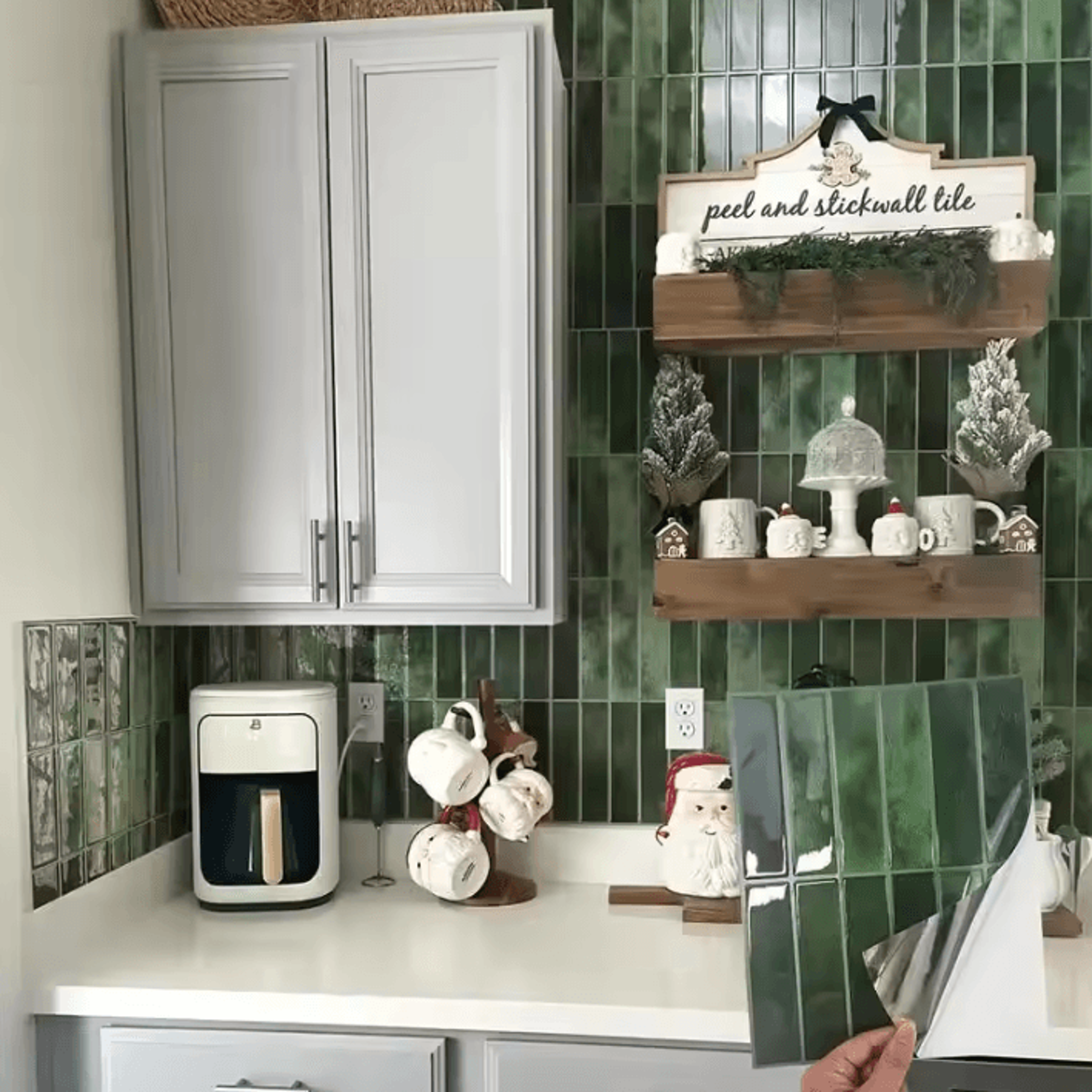 heat resistant peel and stick waterproof backsplash tiles