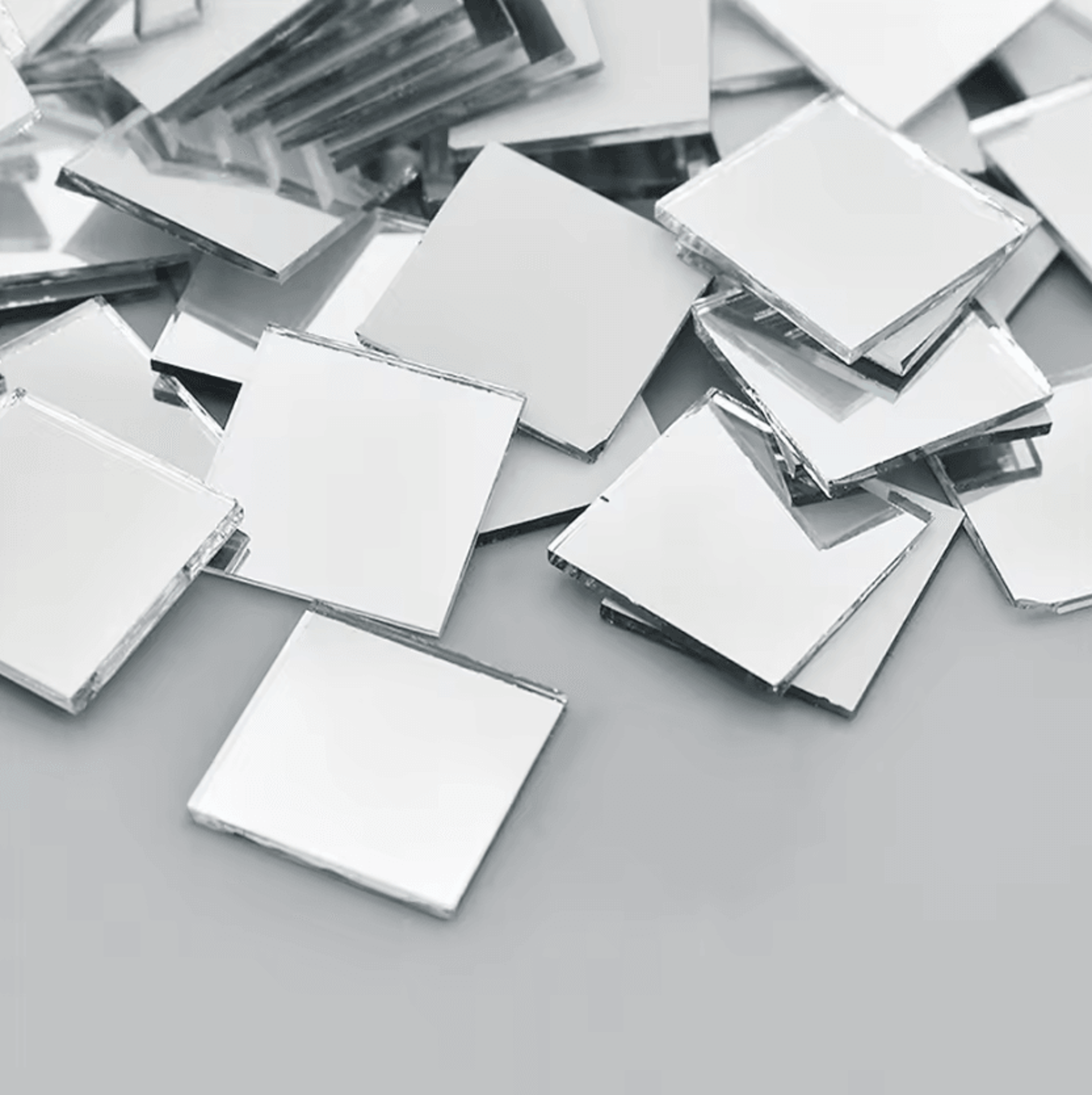 100 piece mini glass mirror mosaic stickers for diy crafts
