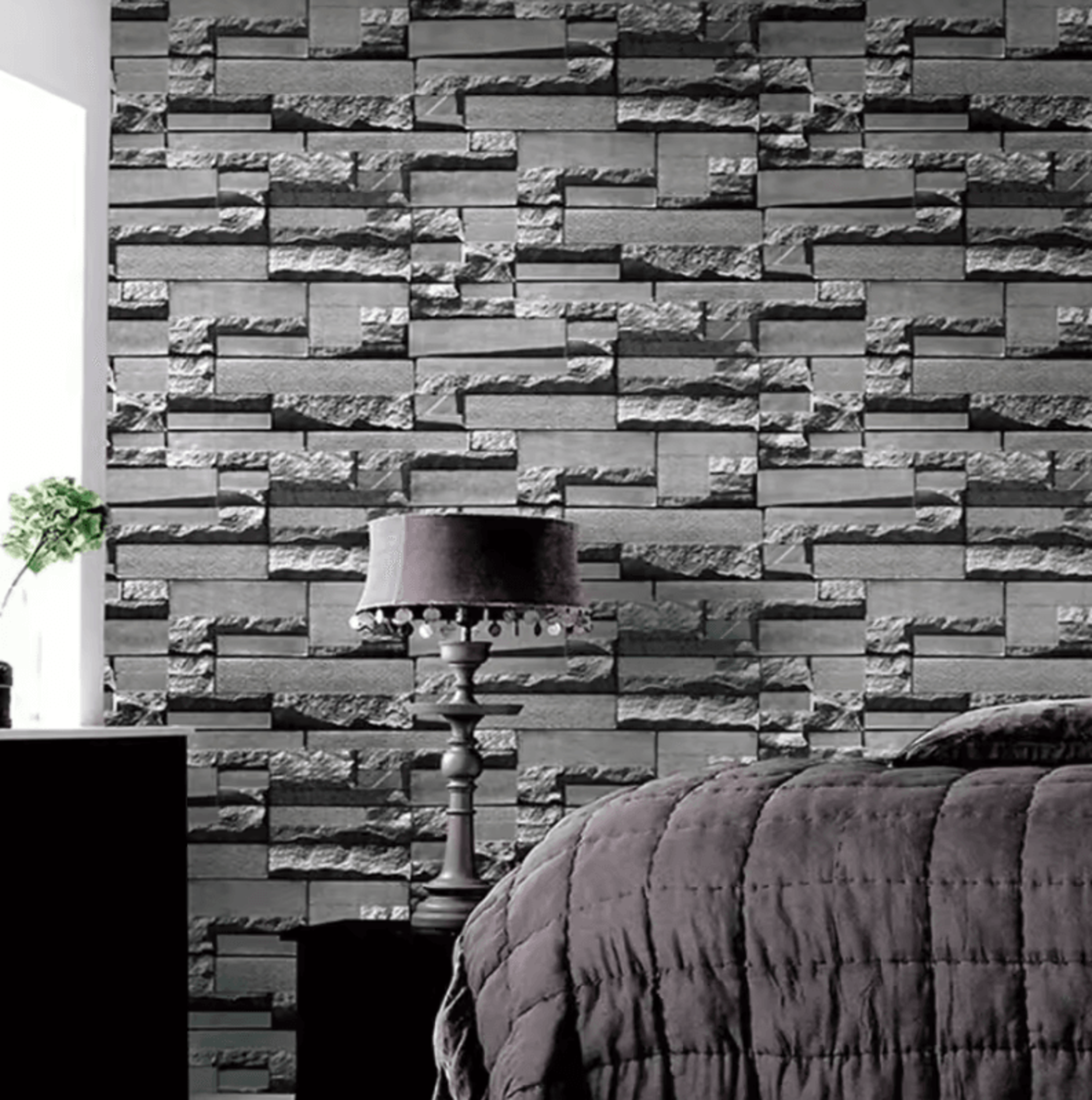 gray brick peel and stick wallpaper self adhesive faux brick wall decor