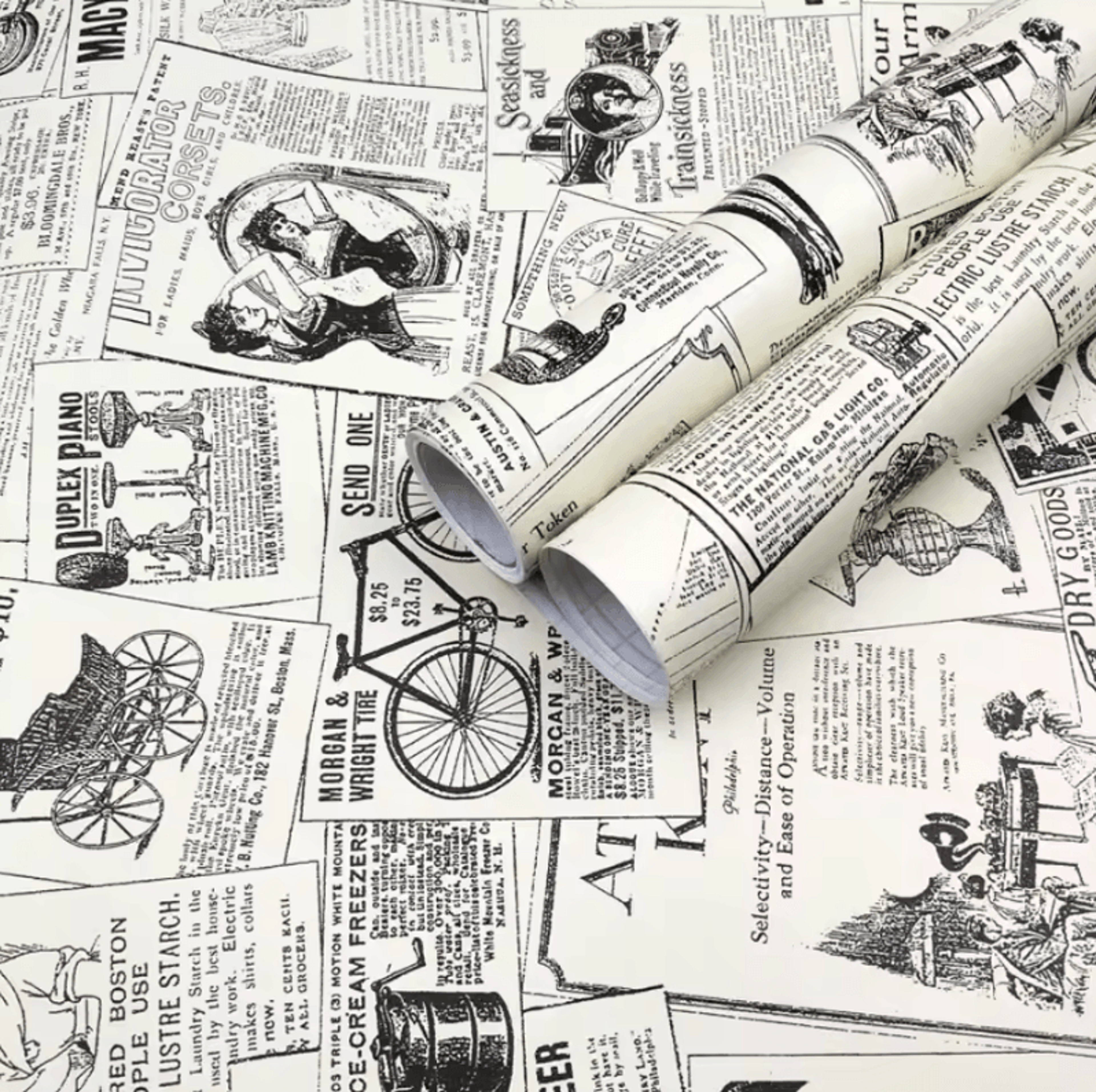 british vintage newspaper peel and stick wallpaper retro wall decor
