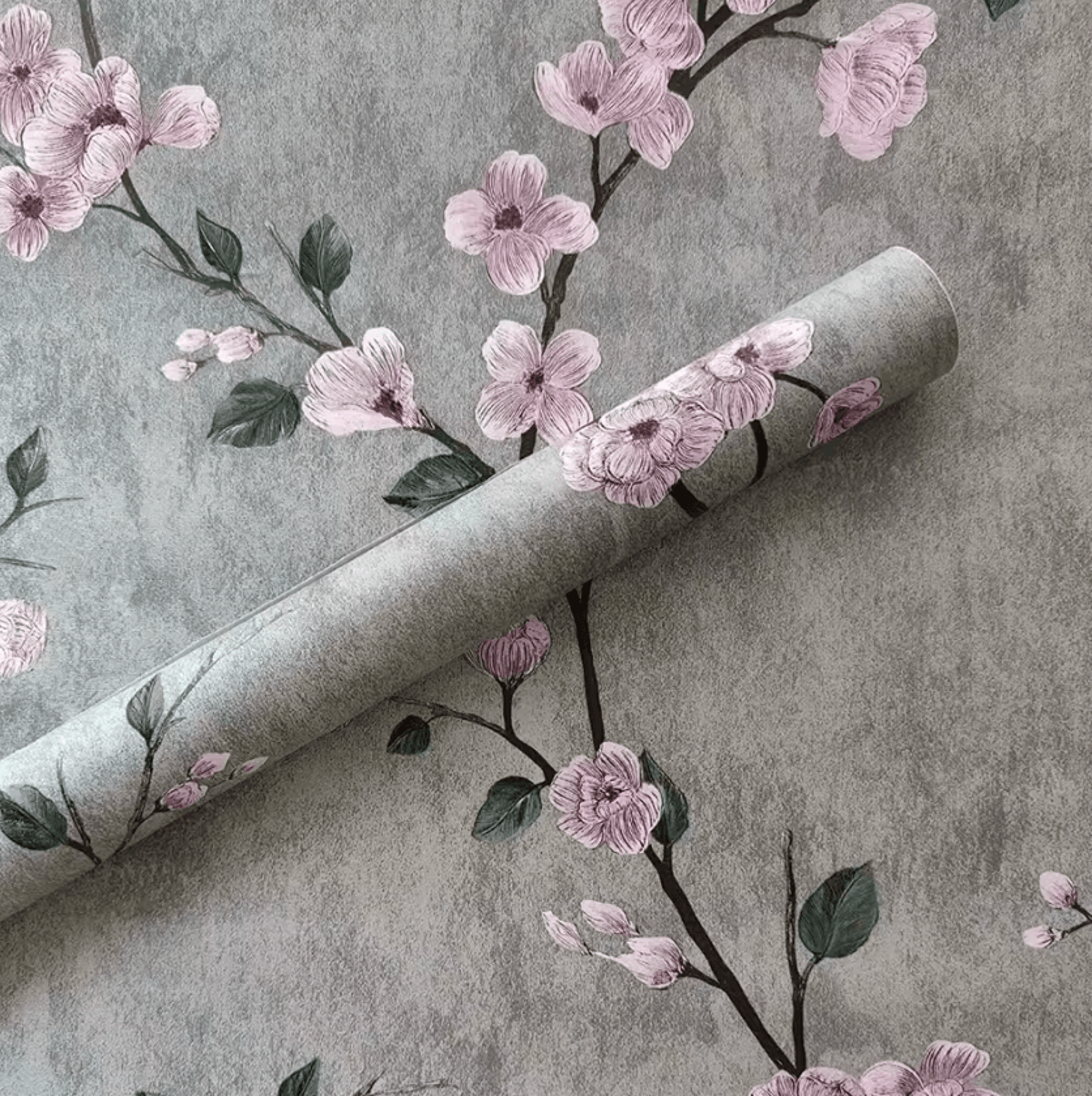 grey floral peel and stick wallpaper removable self adhesive wall decor