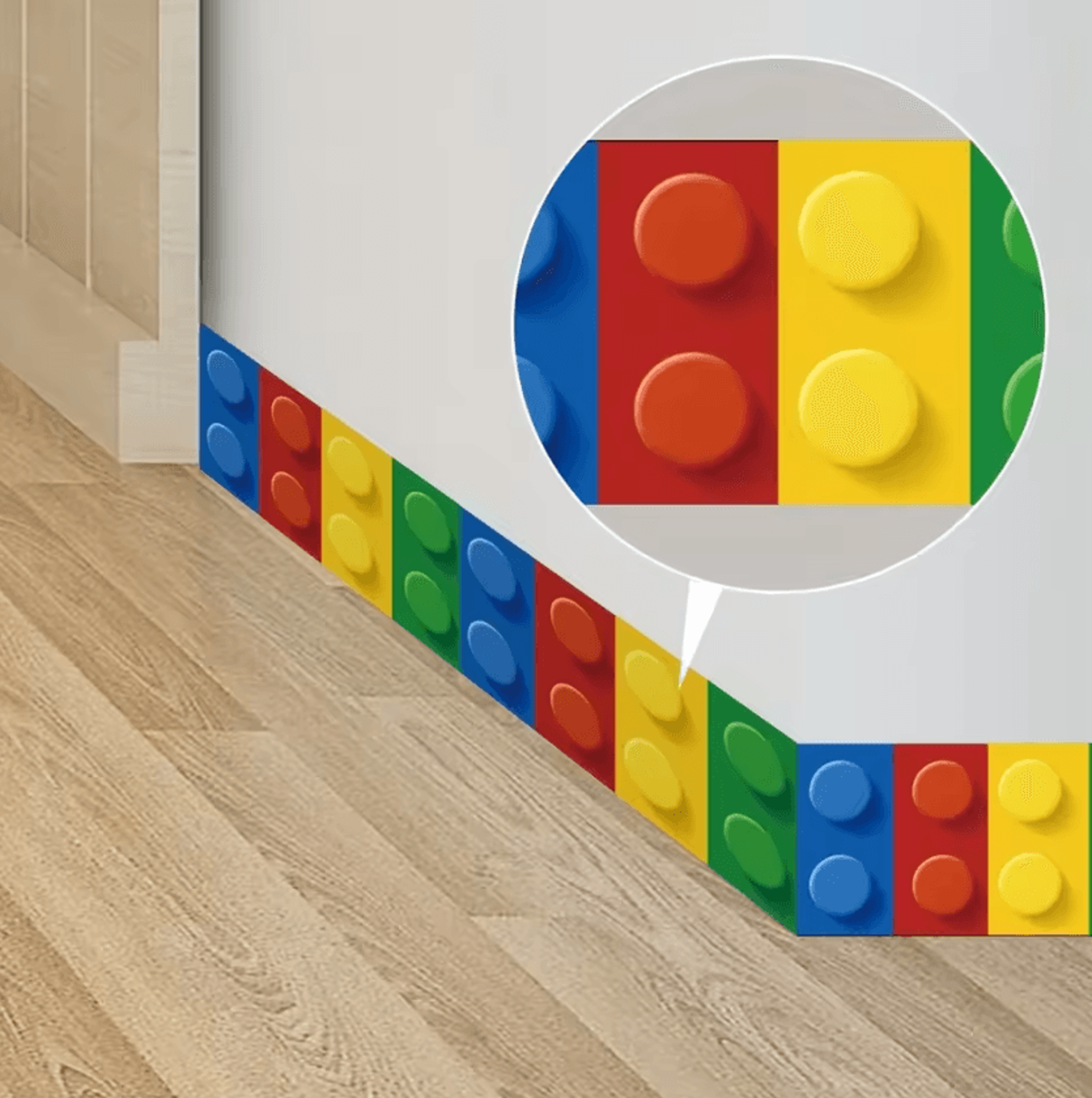 building block self adhesive wall border waterproof removable sticker