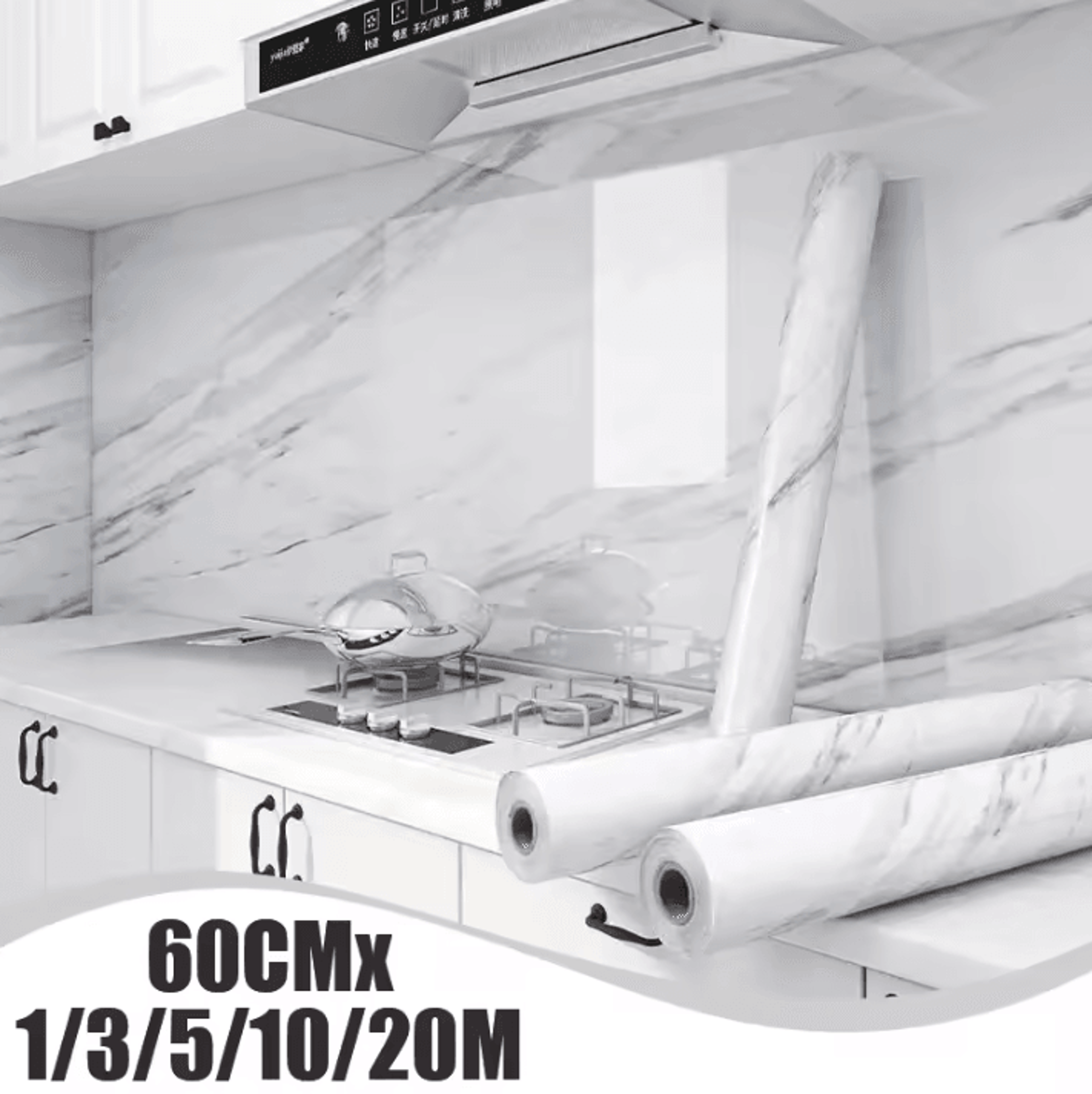 60cm marble peel and stick wallpaper waterproof countertop and cabinet wrap
