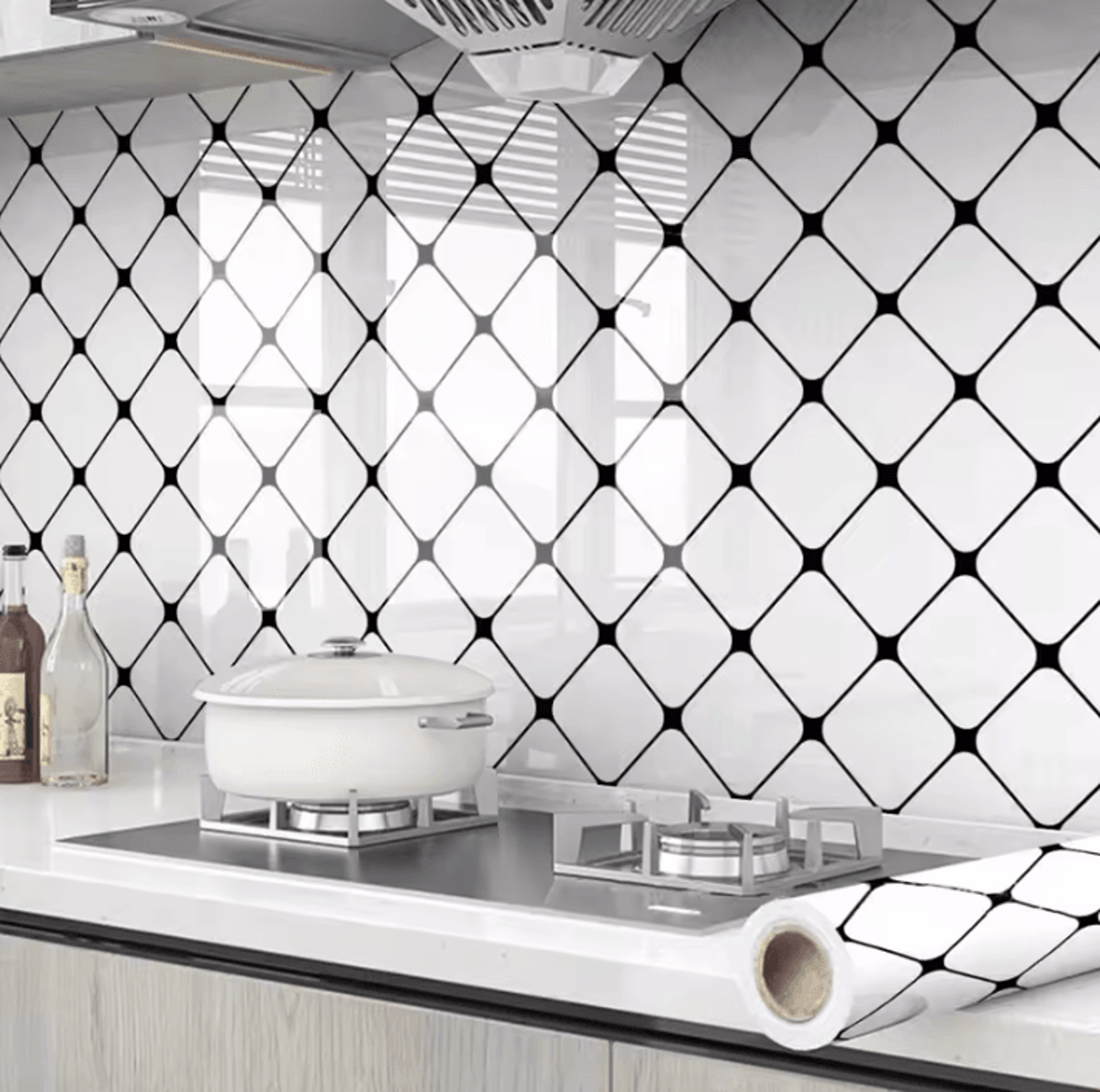 40cm heat resistant kitchen peel and stick wallpaper waterproof oil proof wall sticker