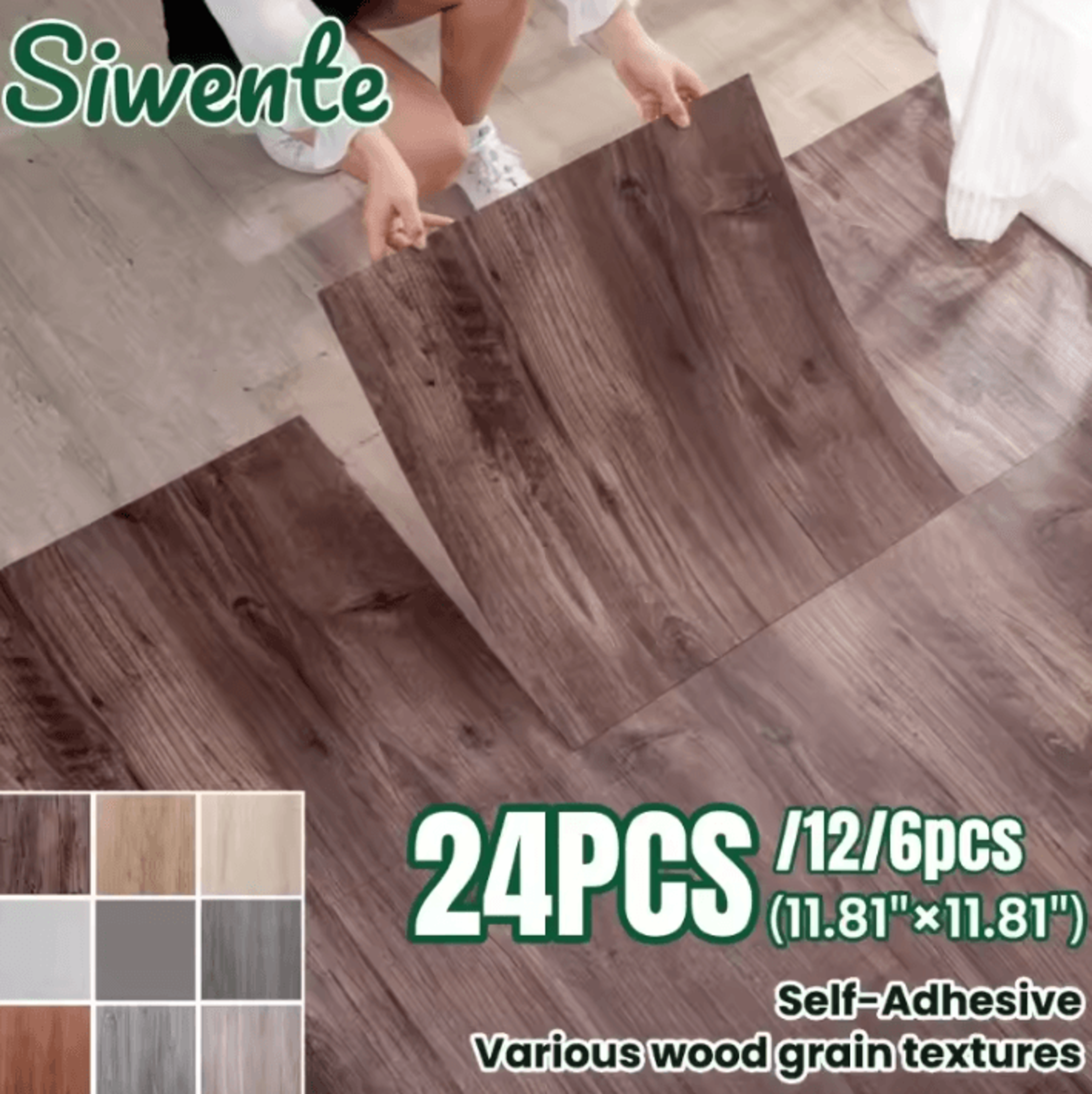 3d wood grain peel and stick floor tiles waterproof self adhesive vinyl flooring