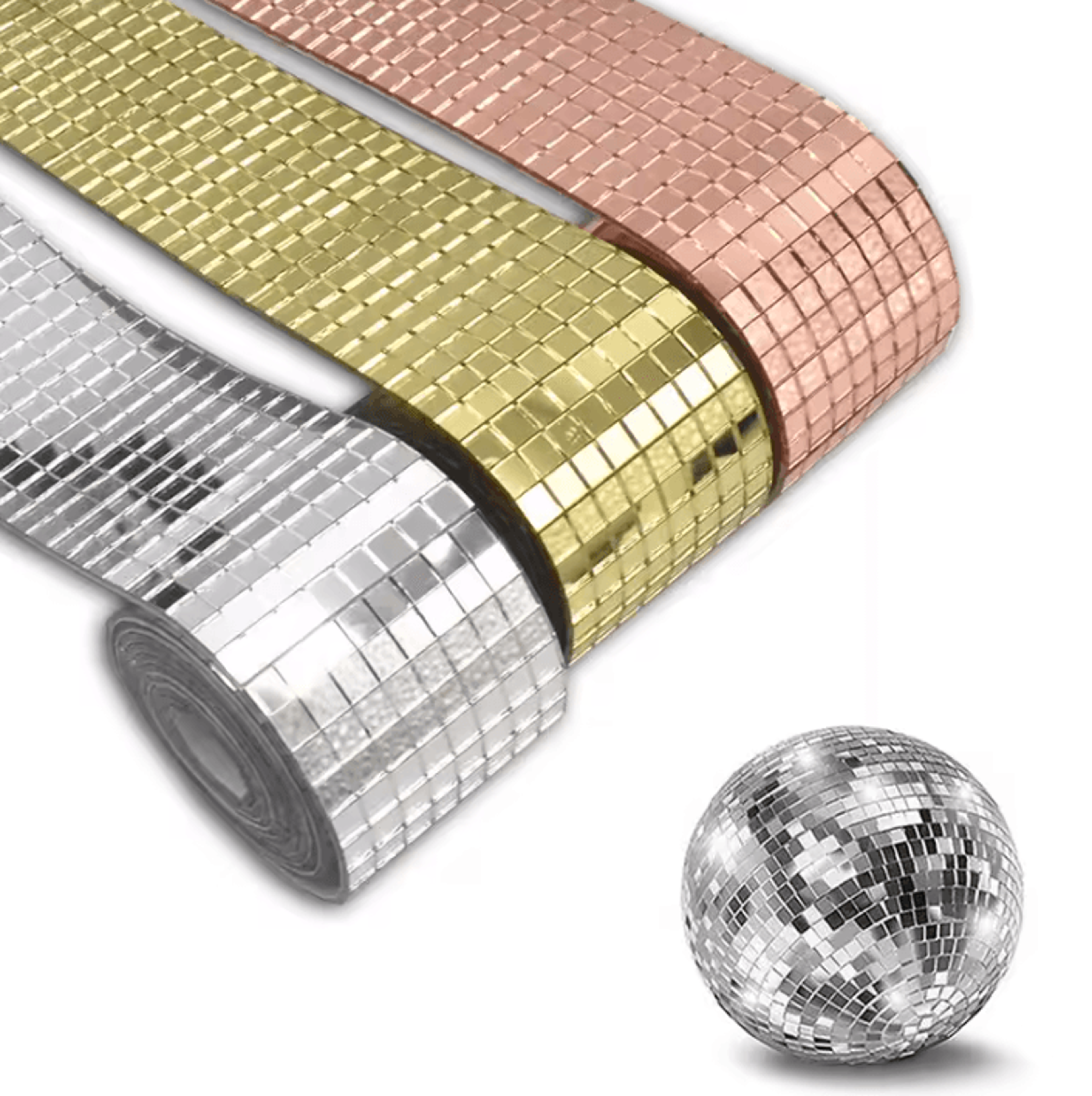 4x100cm self adhesive glass mirror mosaic tiles diy reflective craft tape