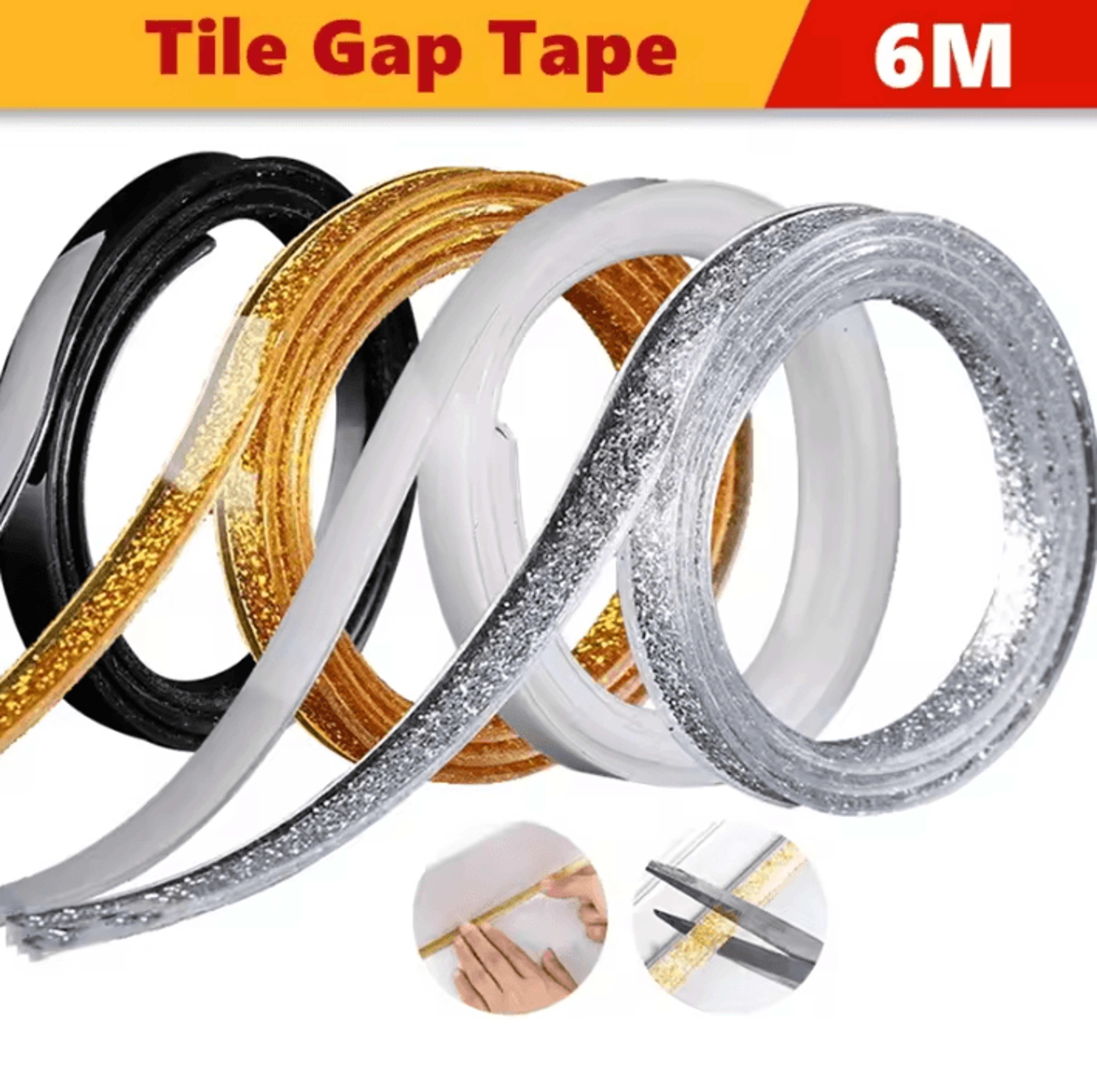 6m waterproof ceramic tile gap tape self adhesive decorative seam strip