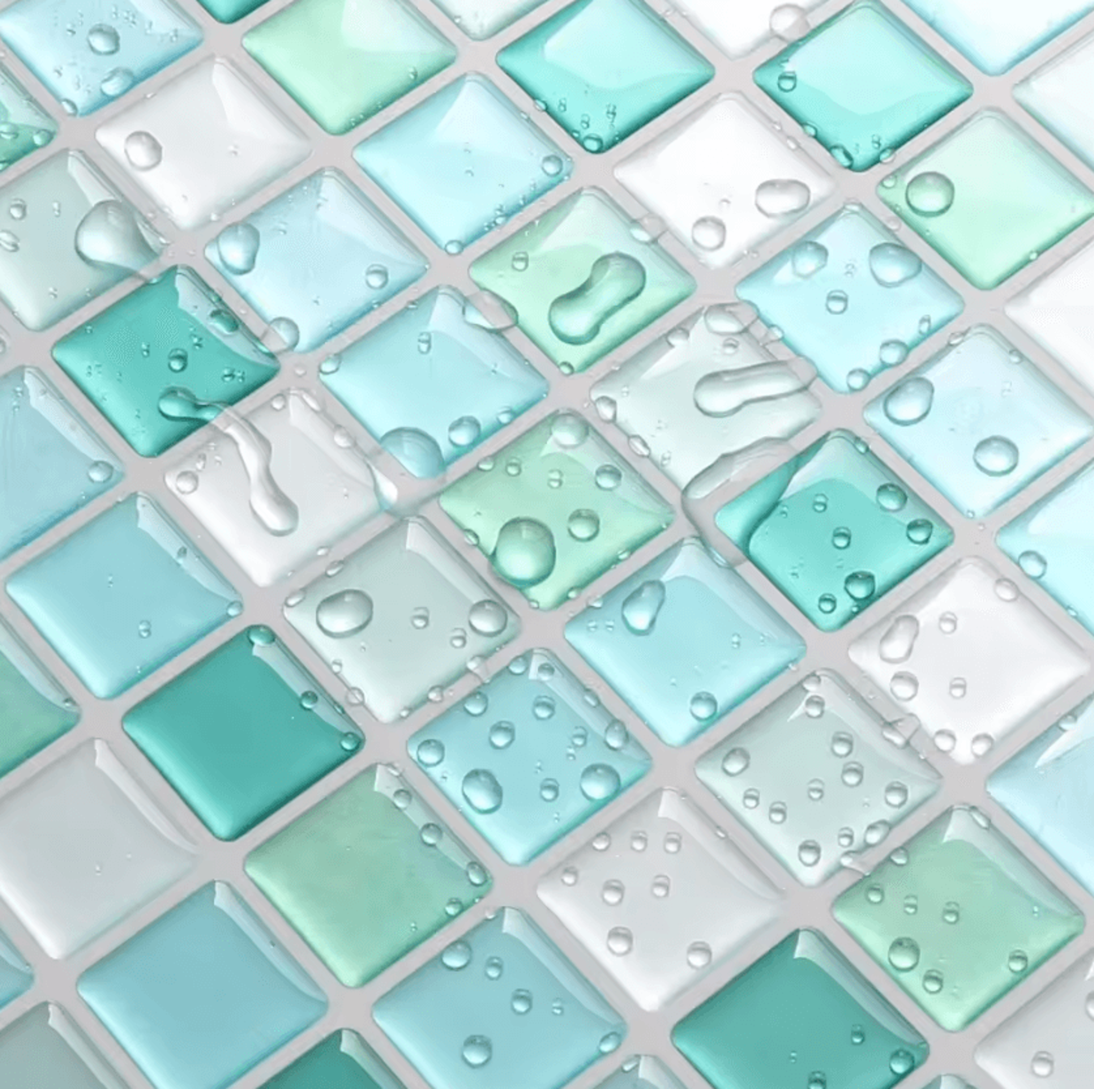 3d mosaic peel and stick backsplash waterproof pvc tile sticker