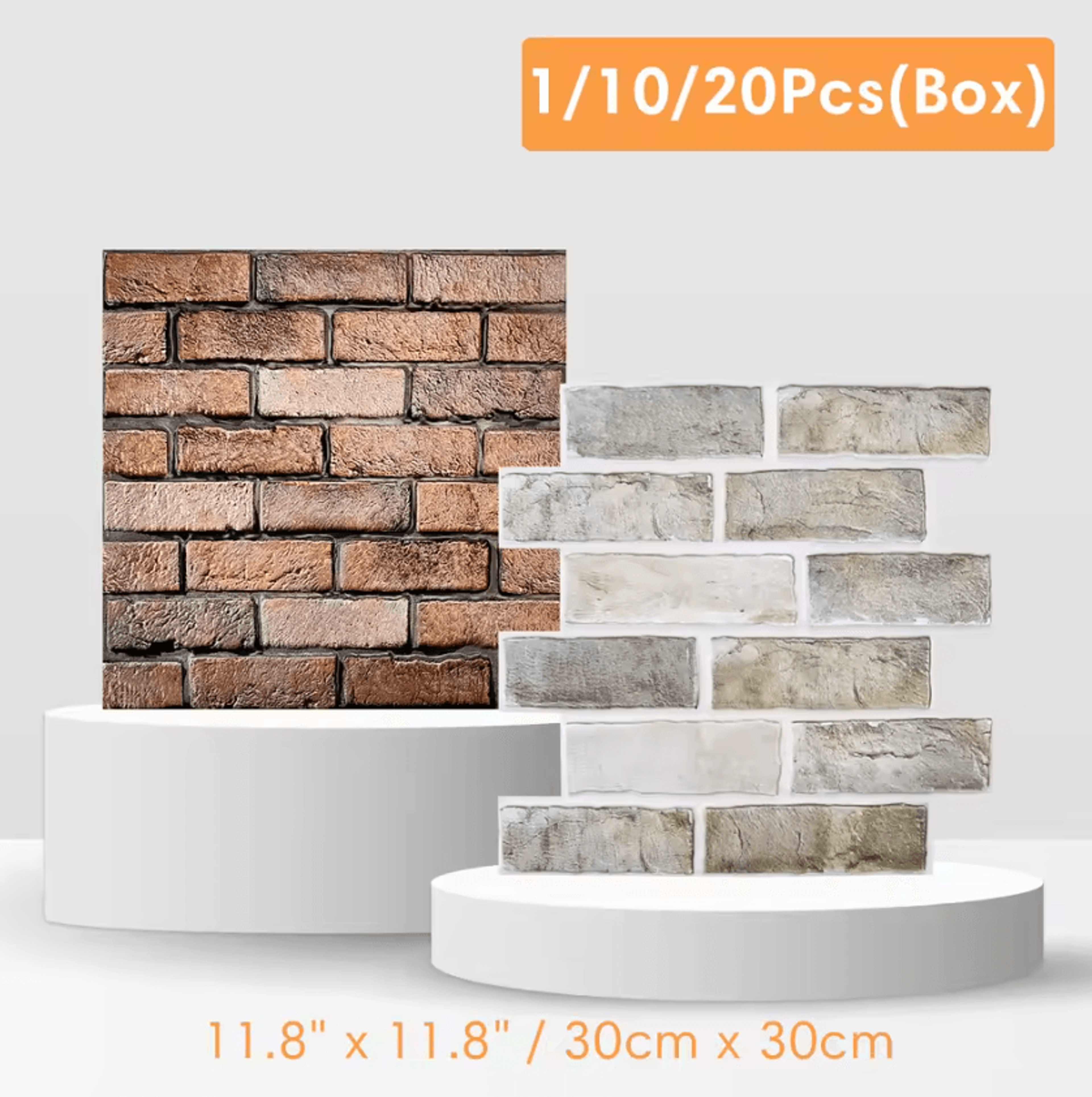 5 10 20 piece peel and stick pvc wall tiles waterproof diy wall panels