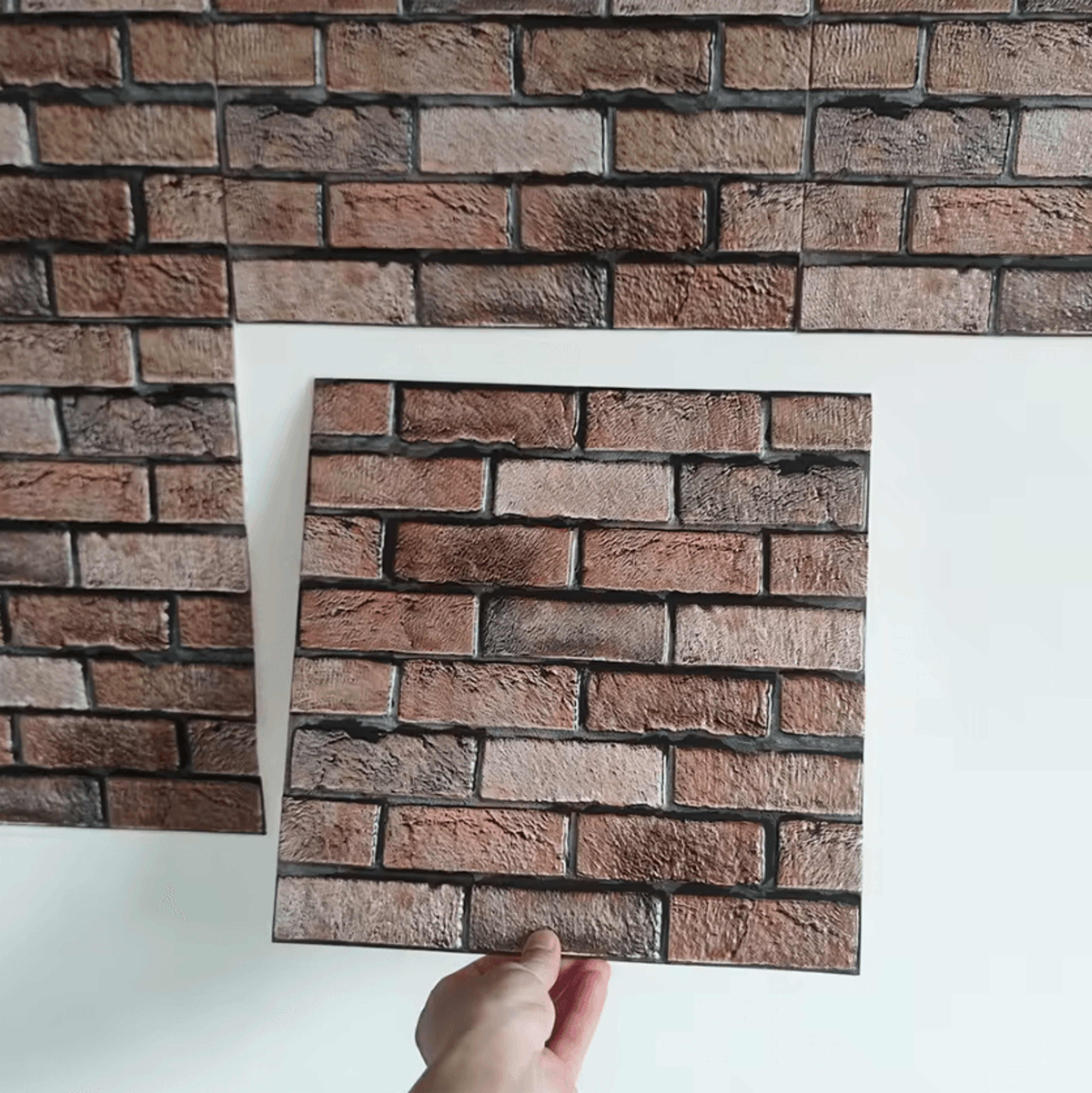 5 10 piece 3d brick peel and stick wall stickers retro wall panels
