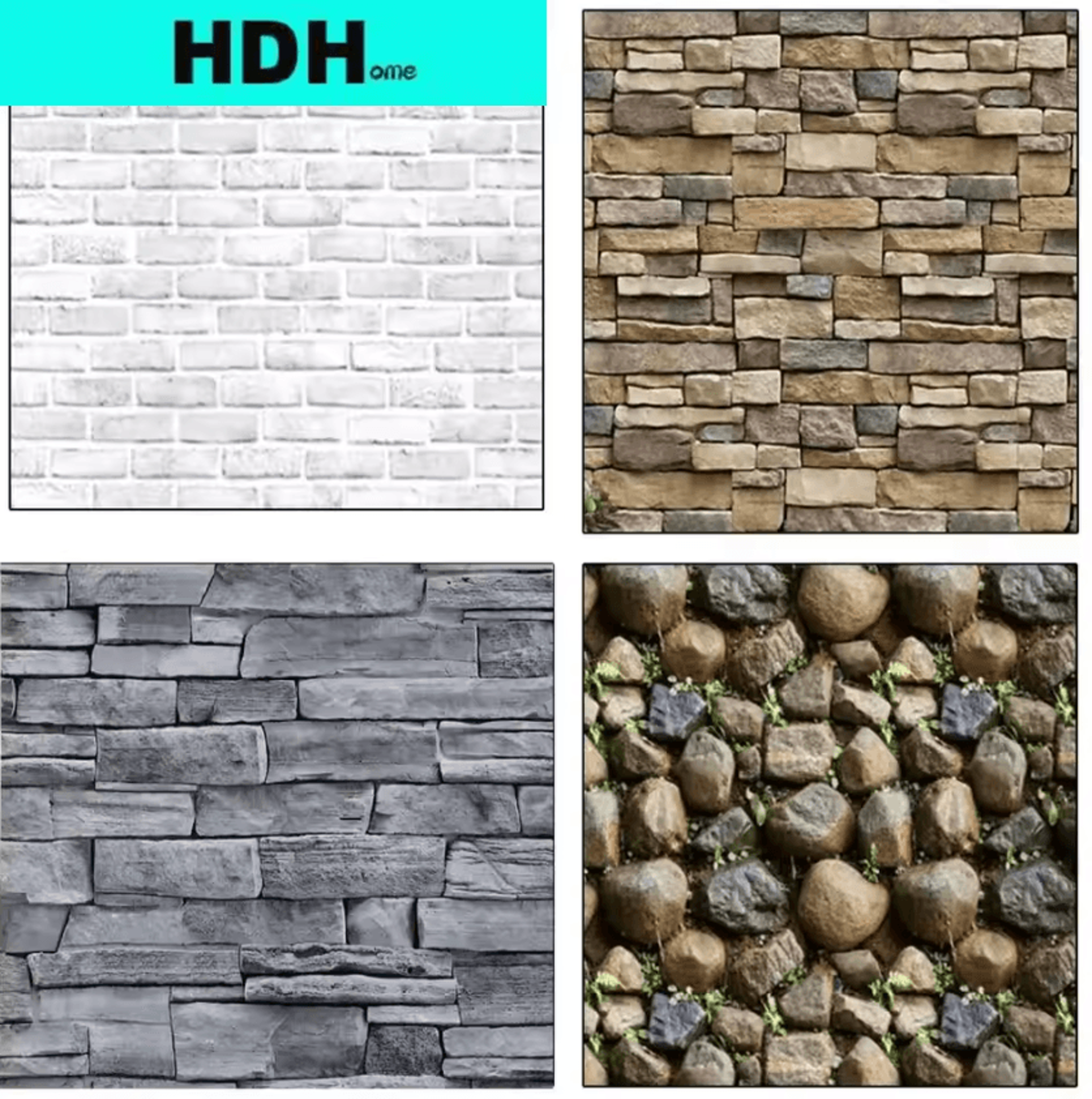 vintage brick stone peel and stick wallpaper waterproof pvc wall decor
