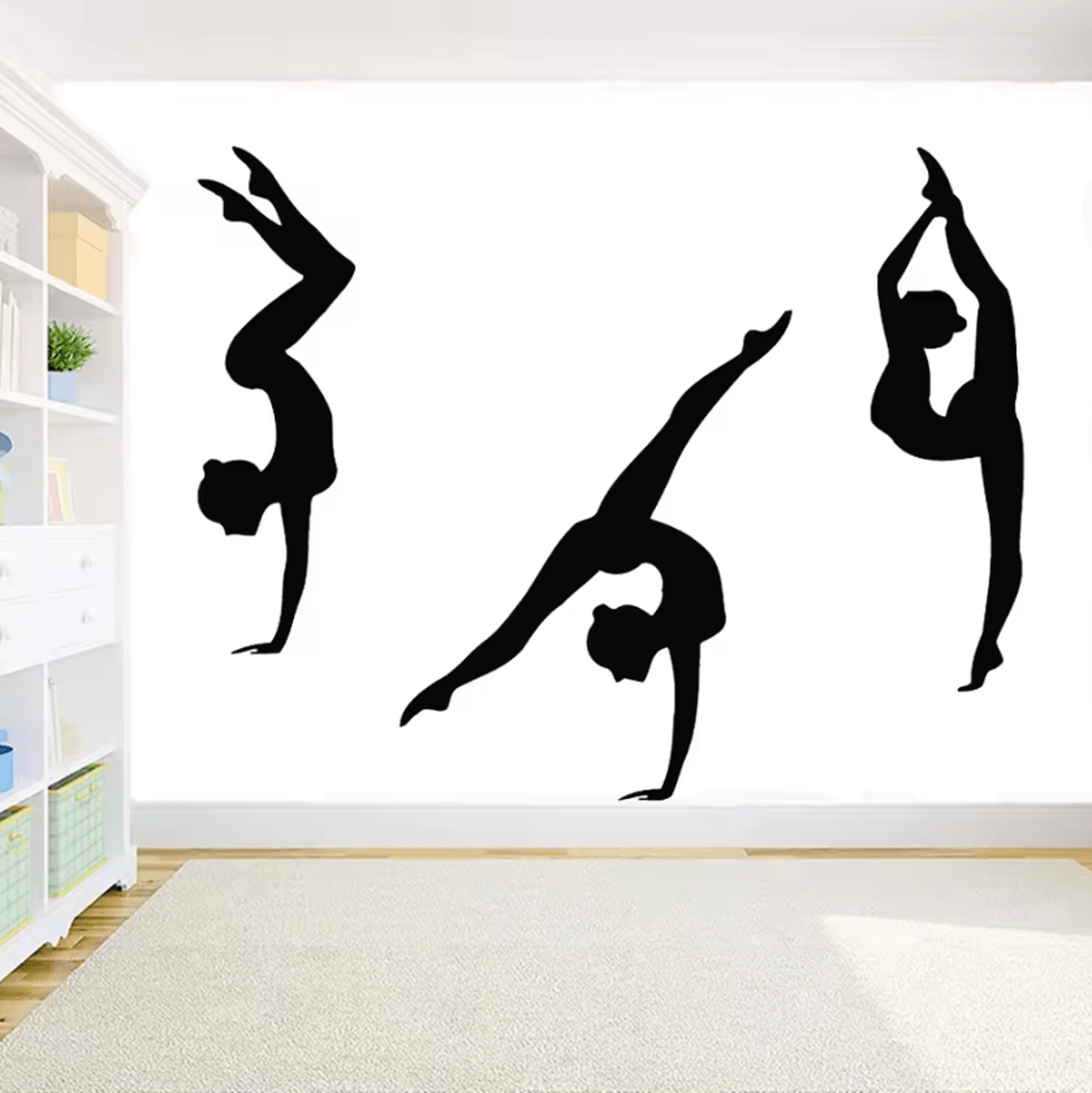 artistic gymnastics girls vinyl wall decal