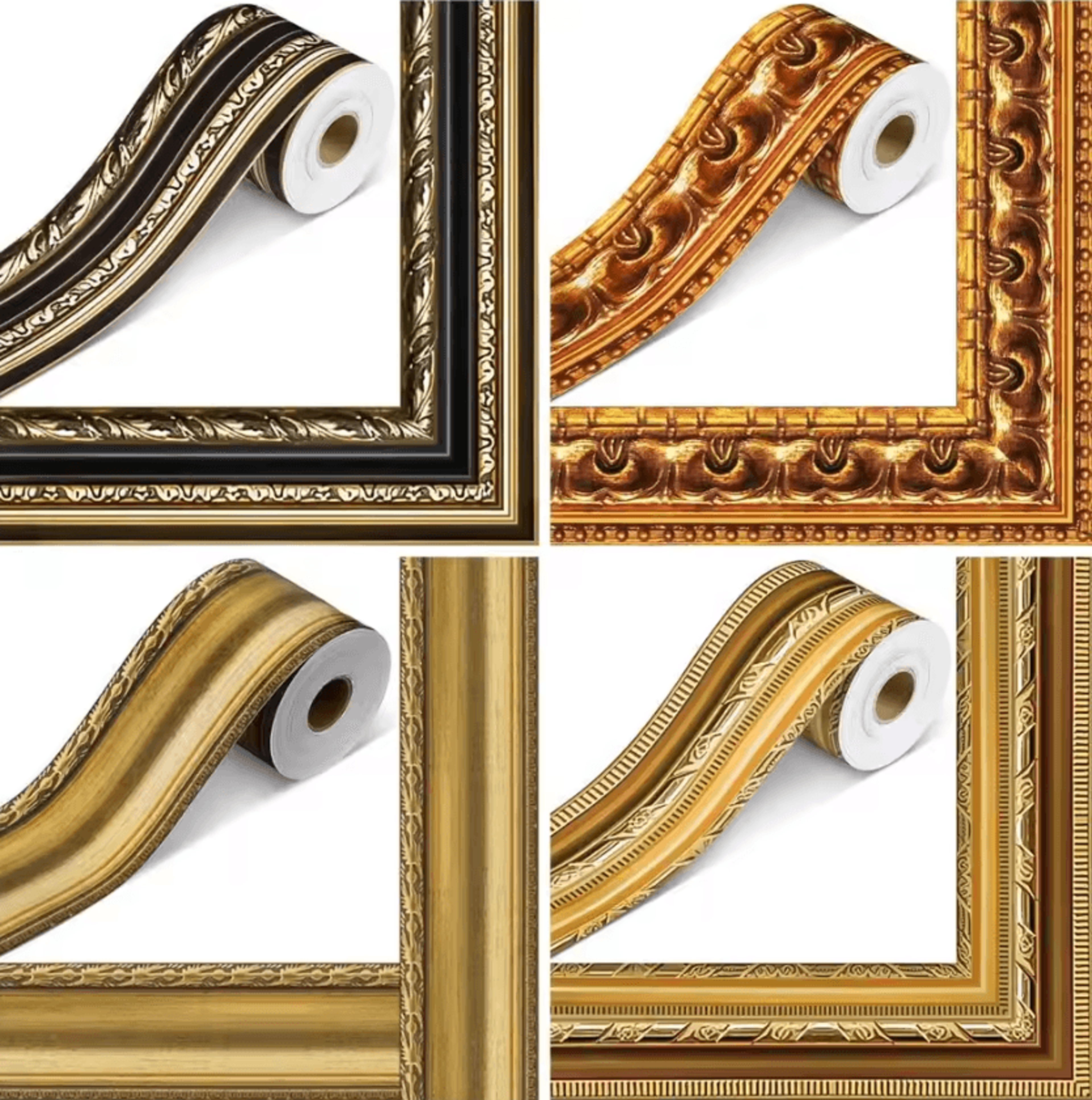vintage gold self adhesive decorative border sticker