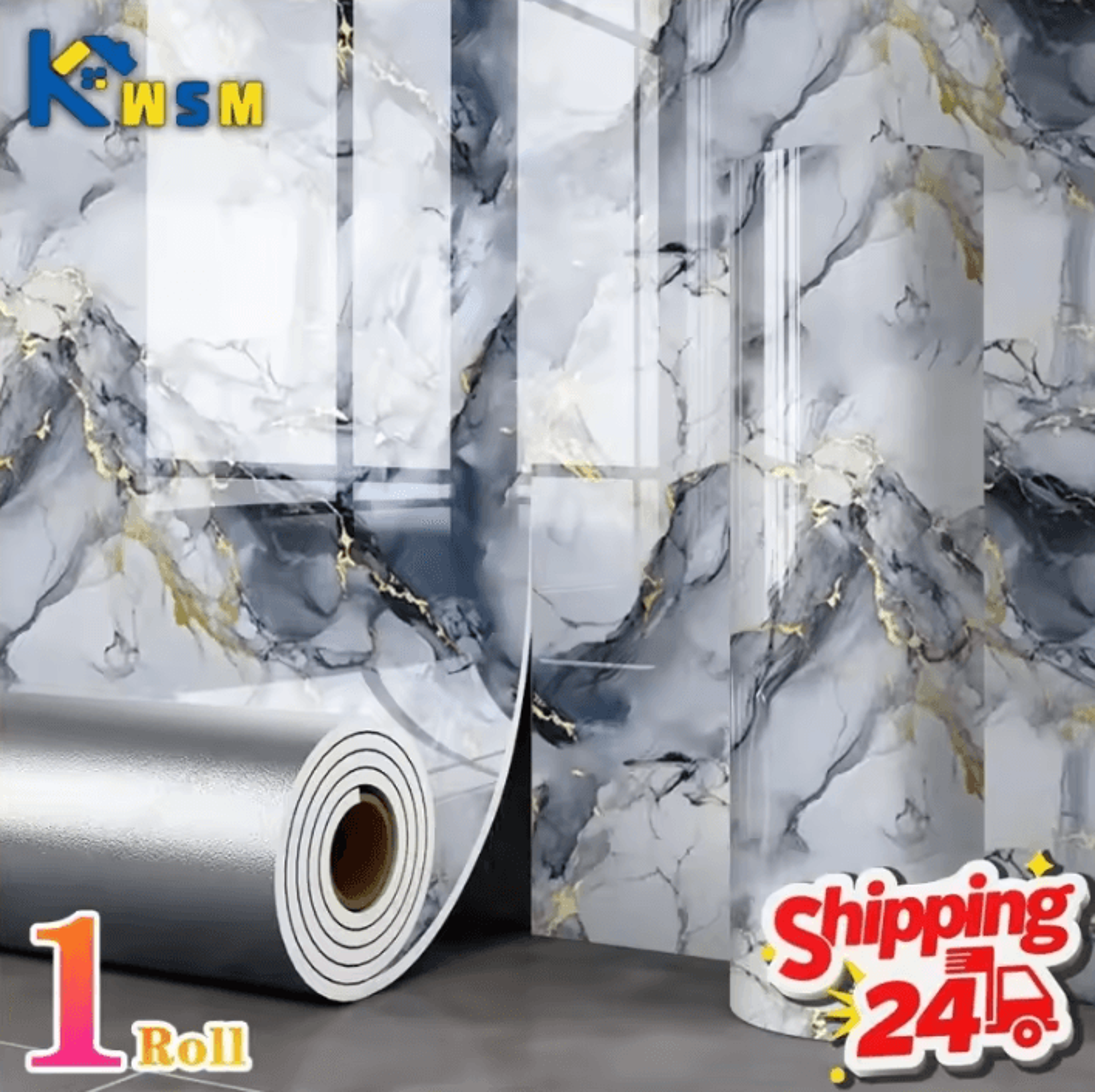luxury gilded marble peel and stick wallpaper