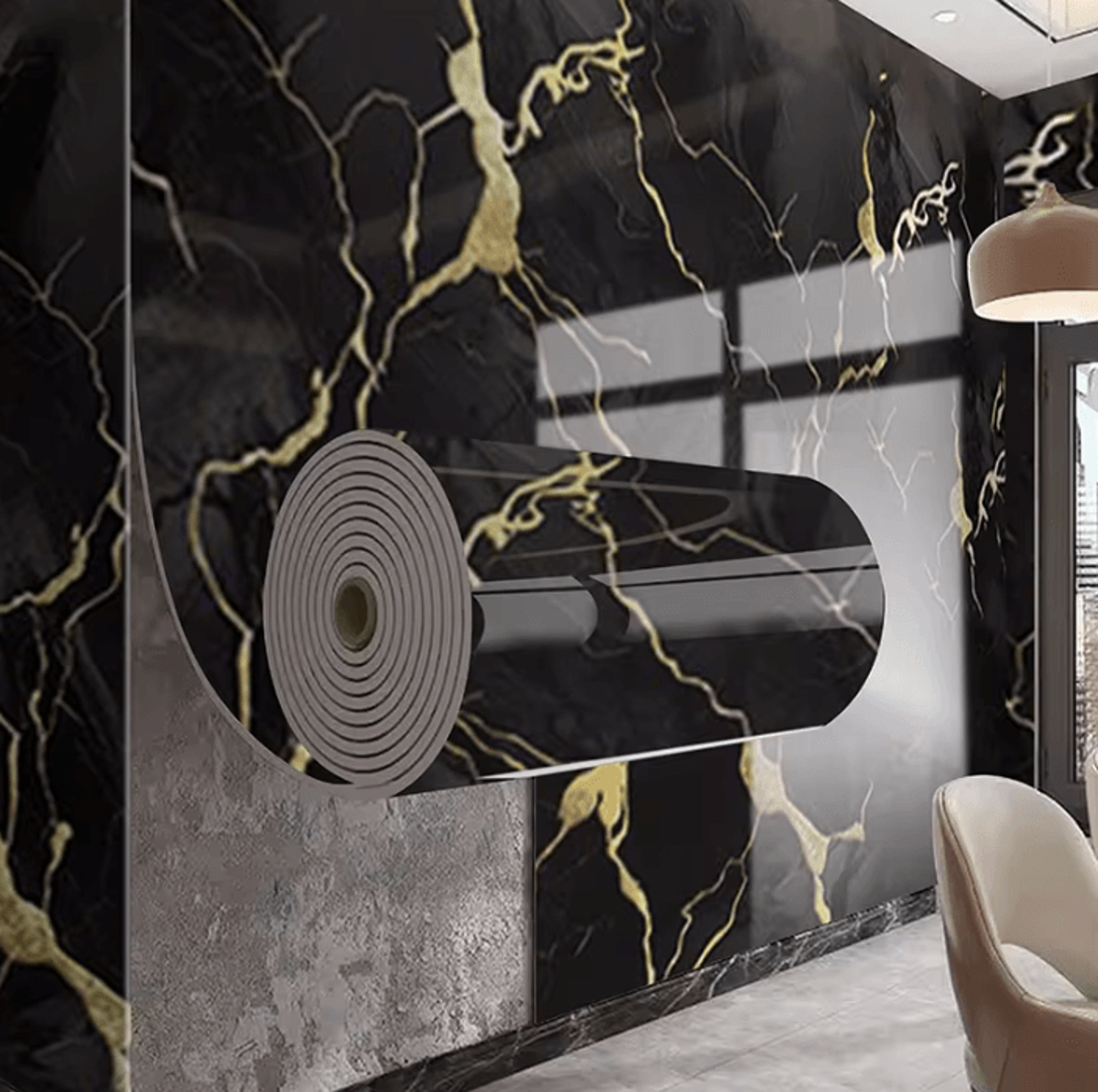 marble peel and stick waterproof wall and furniture wrap