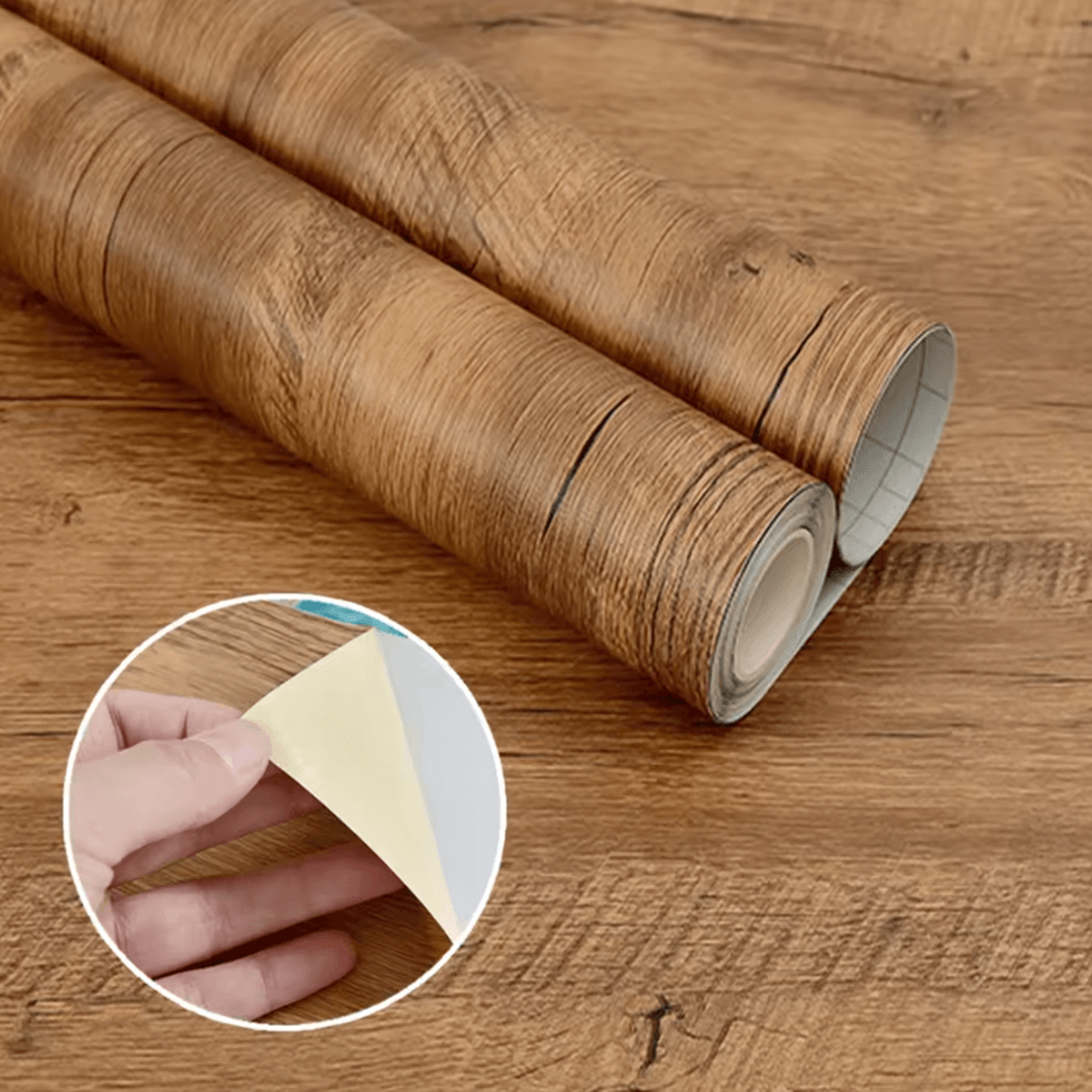 wood grain peel and stick furniture and door wallpaper
