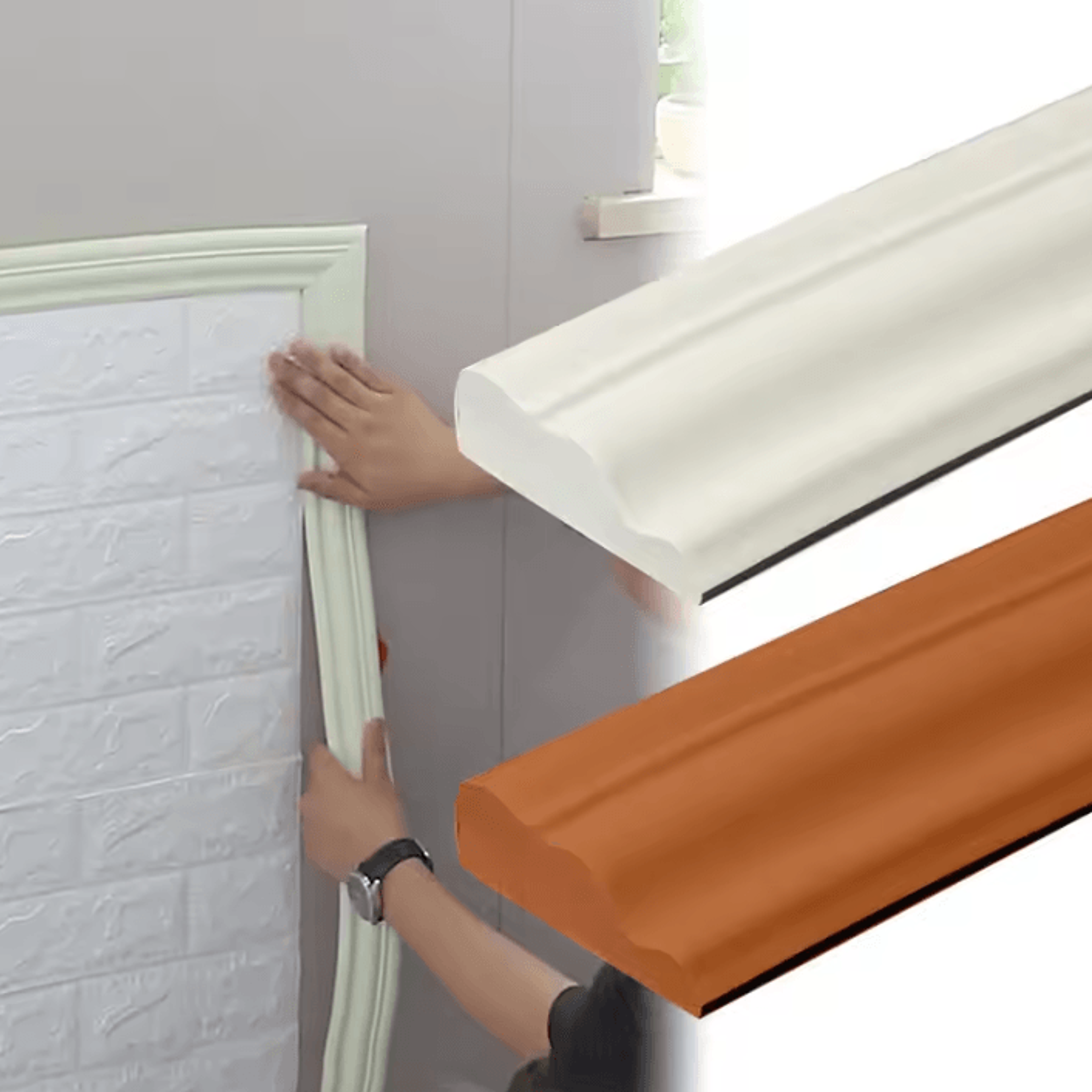 5m self adhesive wall border trim soft anti collision skirting line