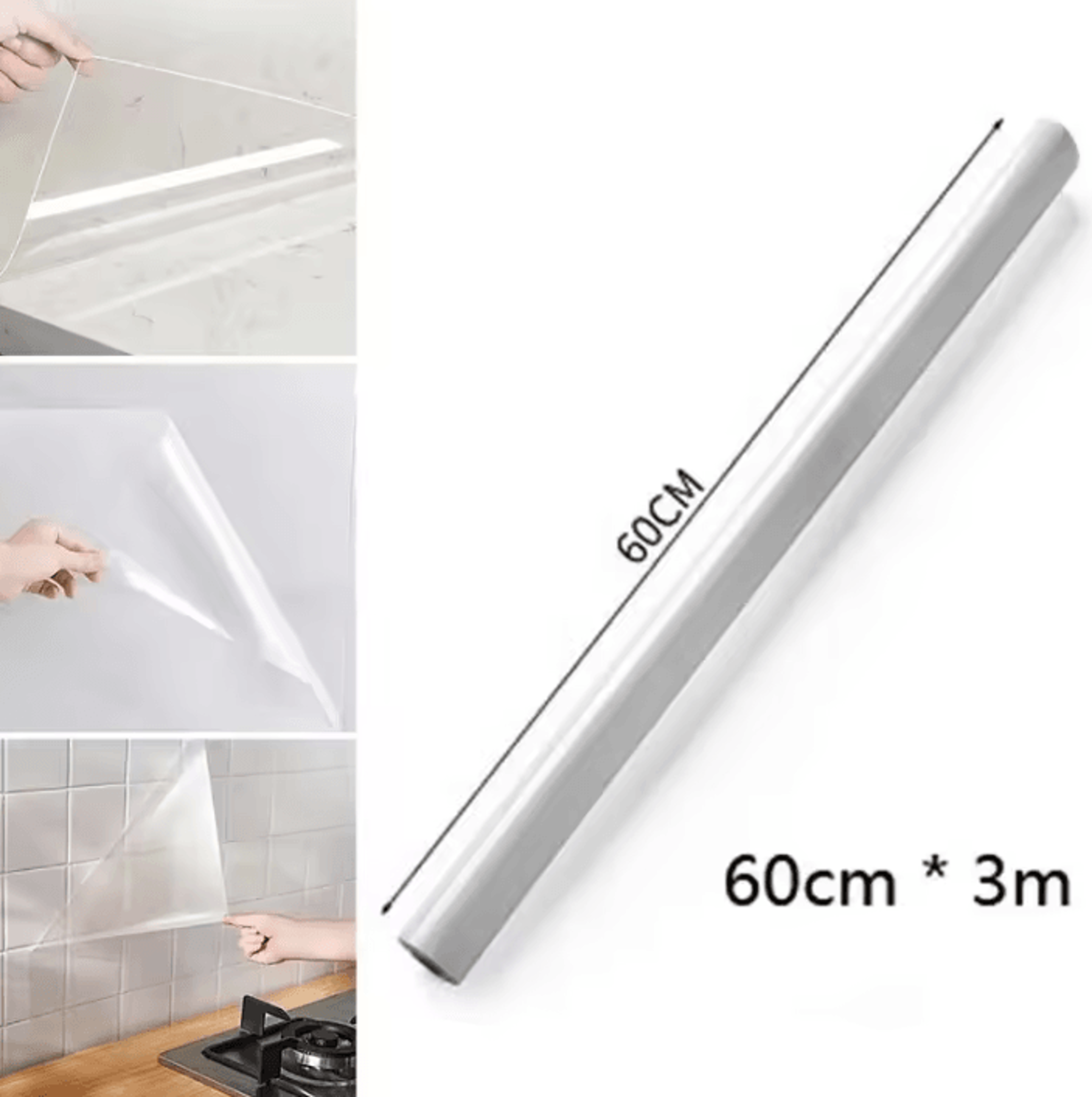 60x300cm transparent kitchen oil proof protective film