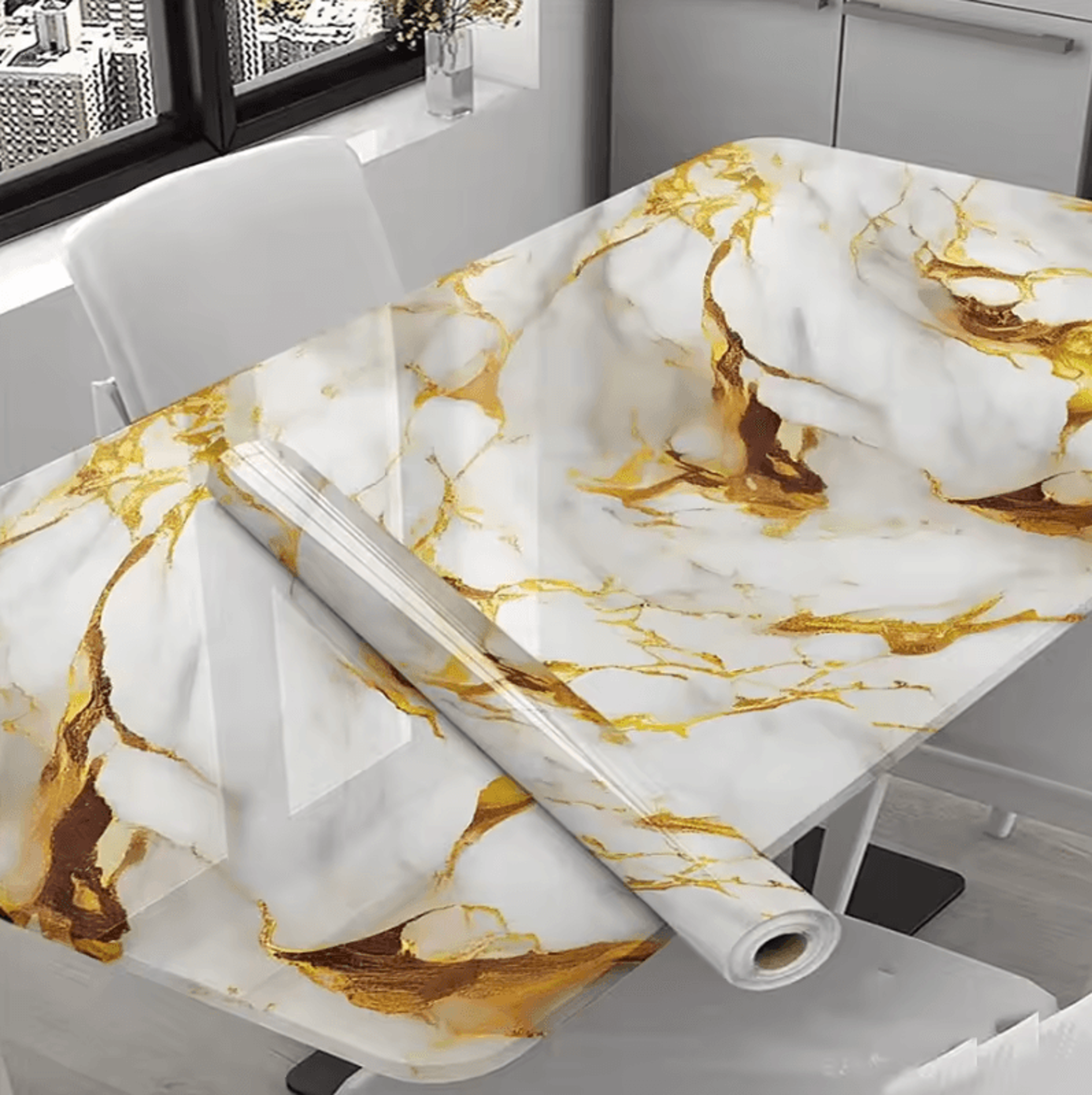 yellow marble peel and stick kitchen wallpaper