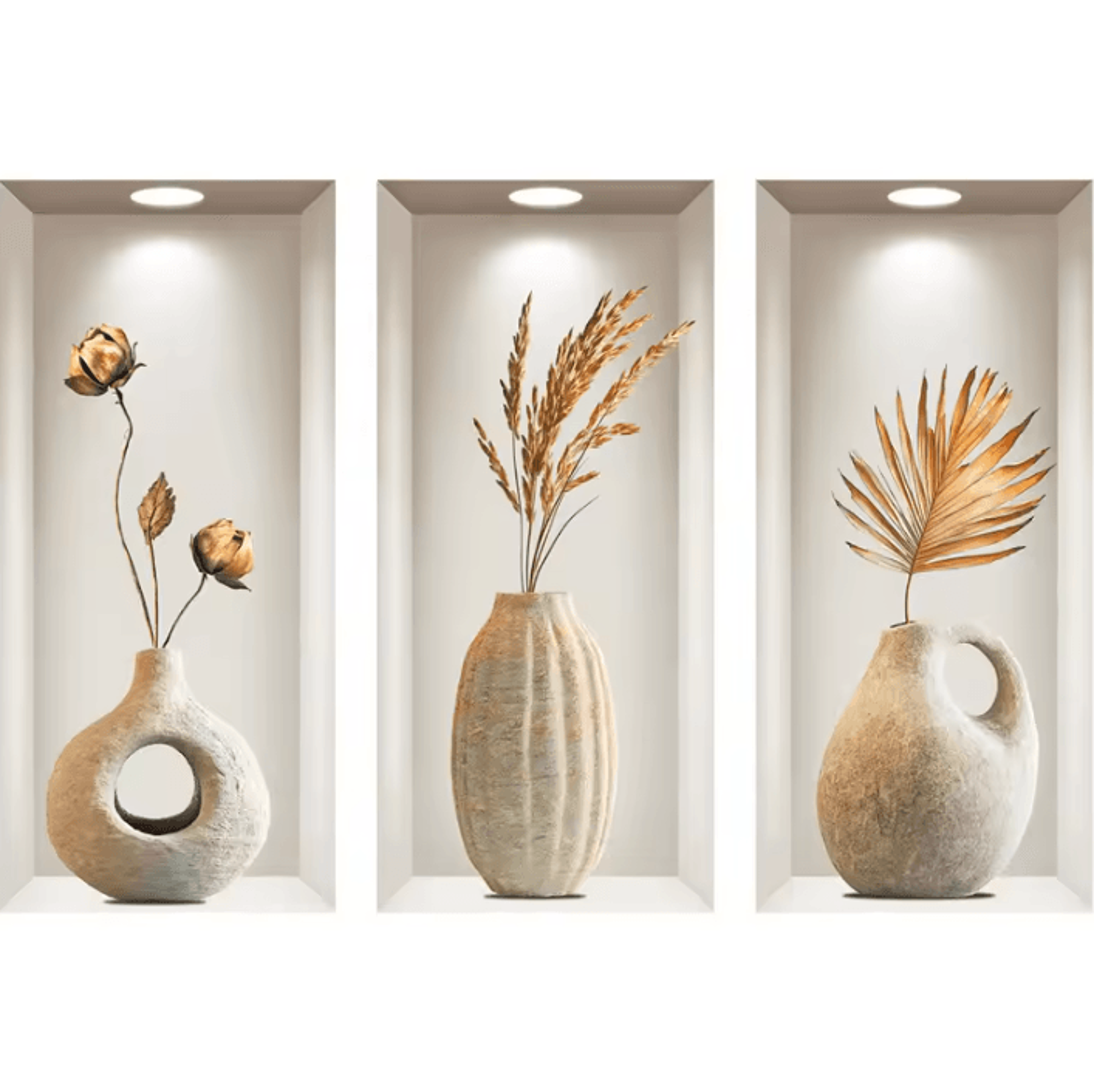 contemporary space and floral wall stickers